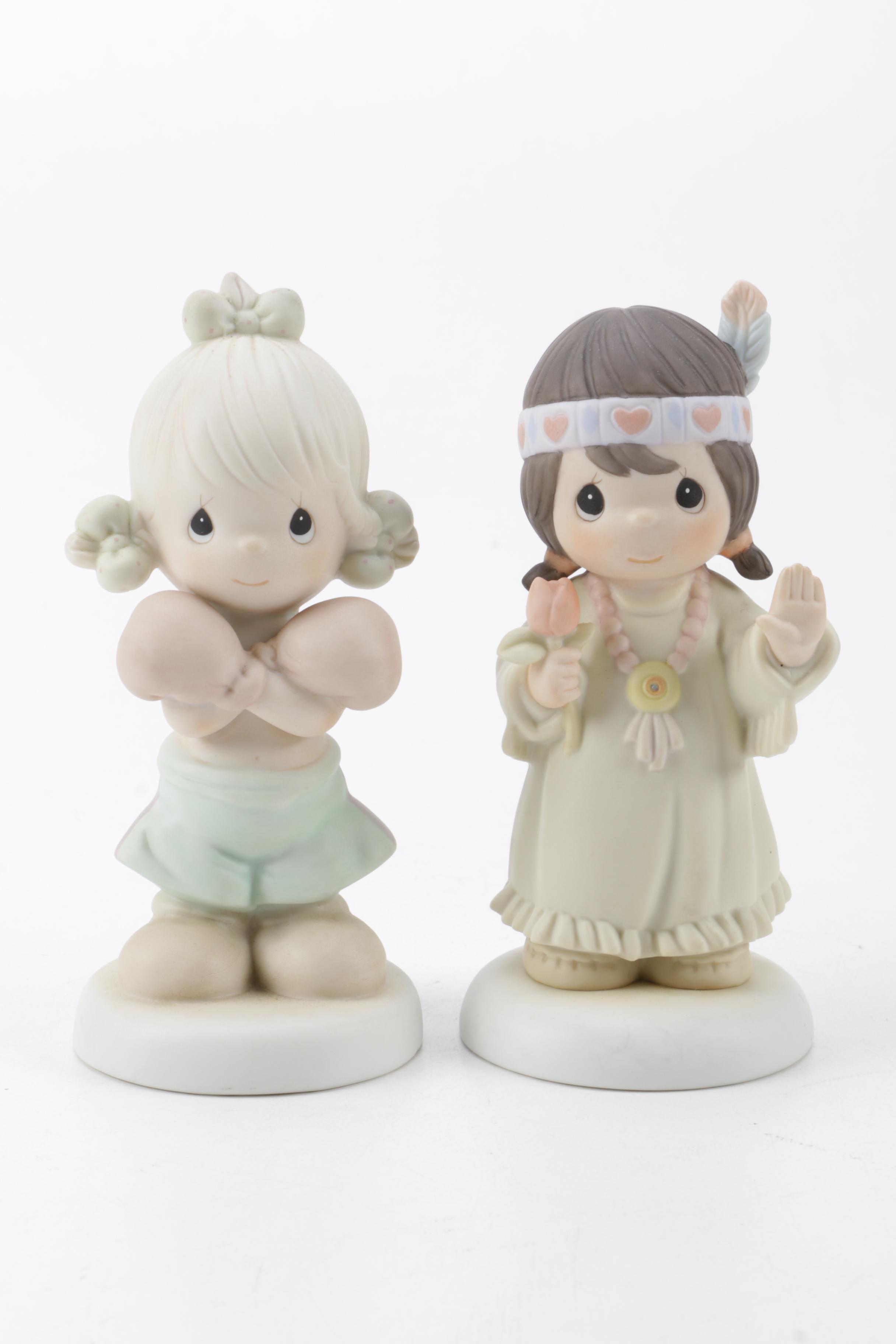A Collection of Precious Moments Figurines