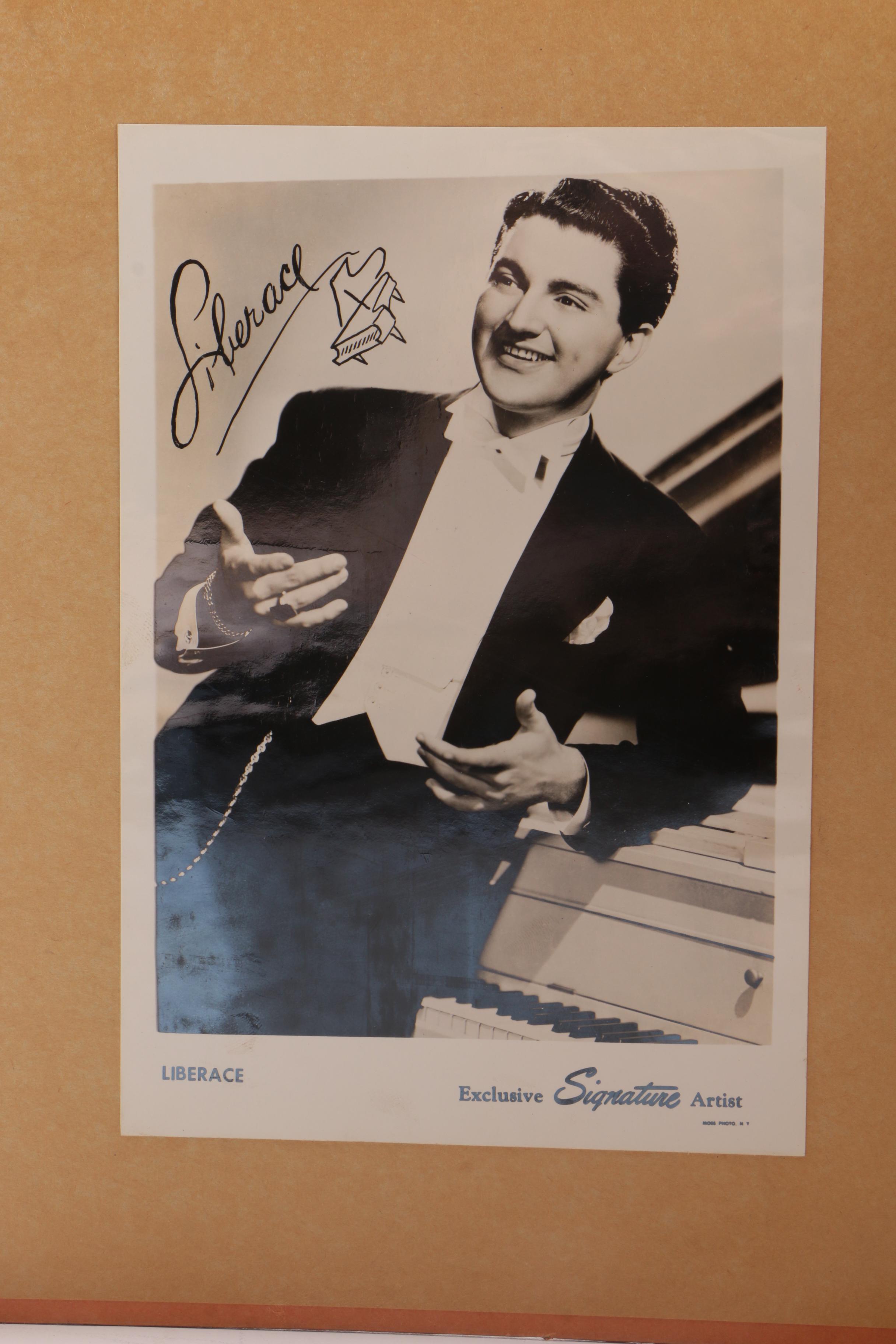 Autographed Liberace 78 rpm Record Album
