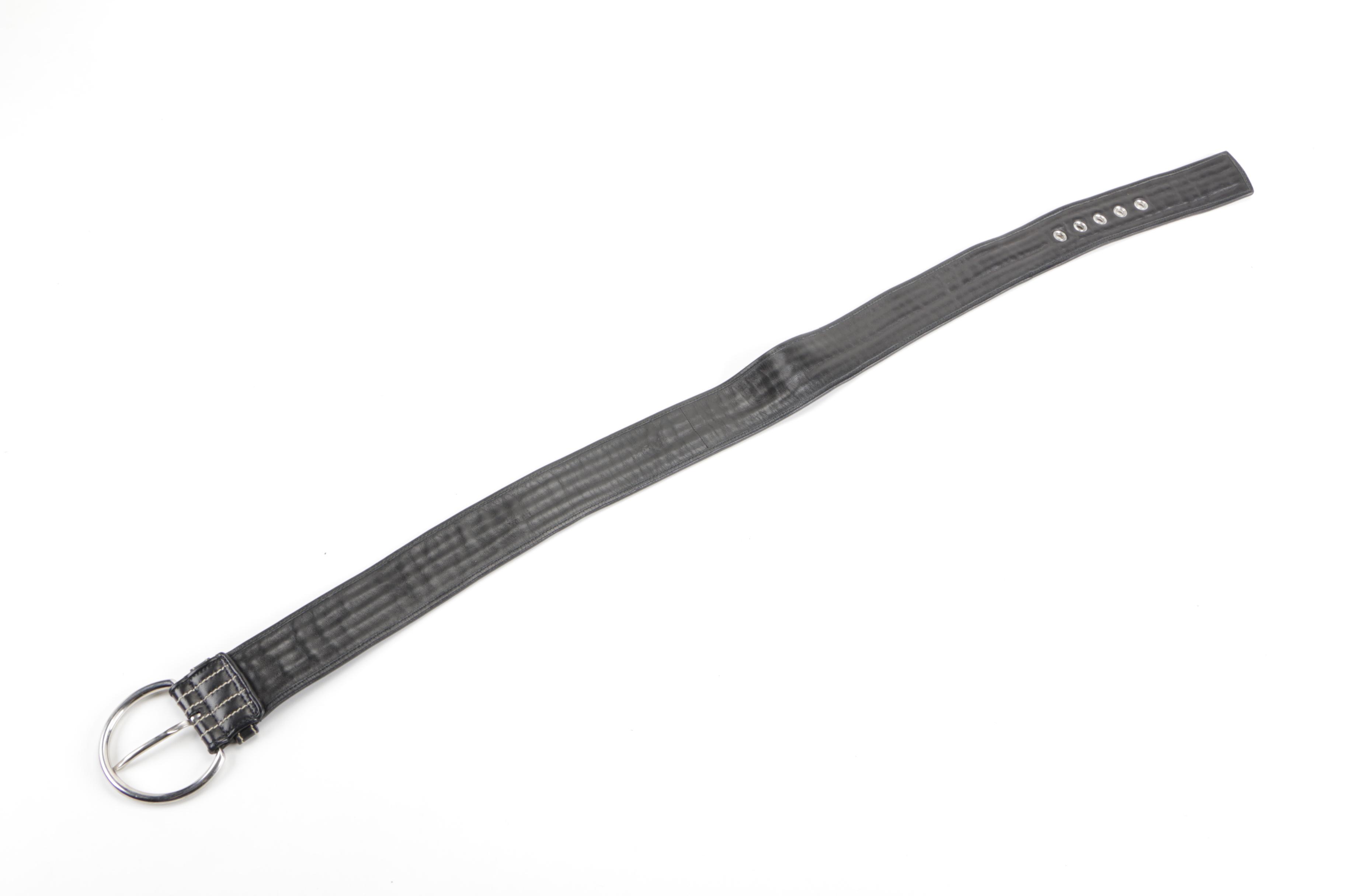 Prada Black Leather Belt