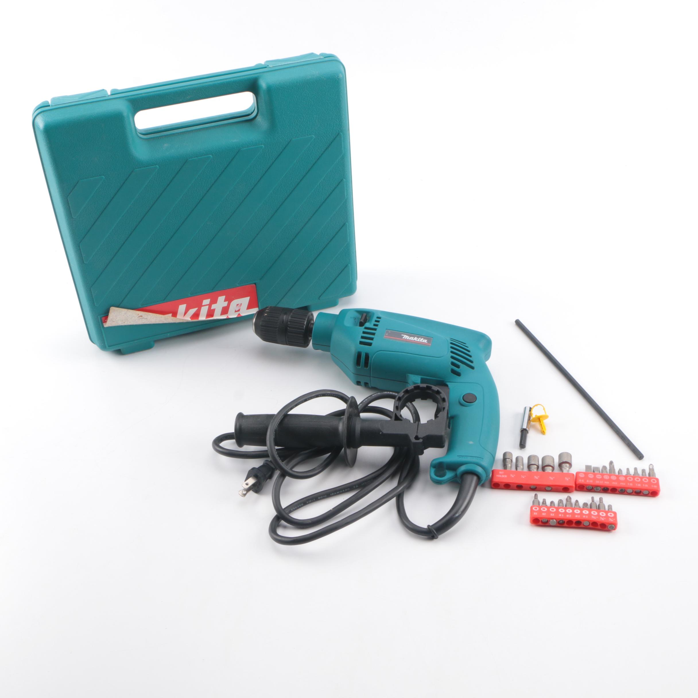 Makita HP1501 Corded Power Drill Set