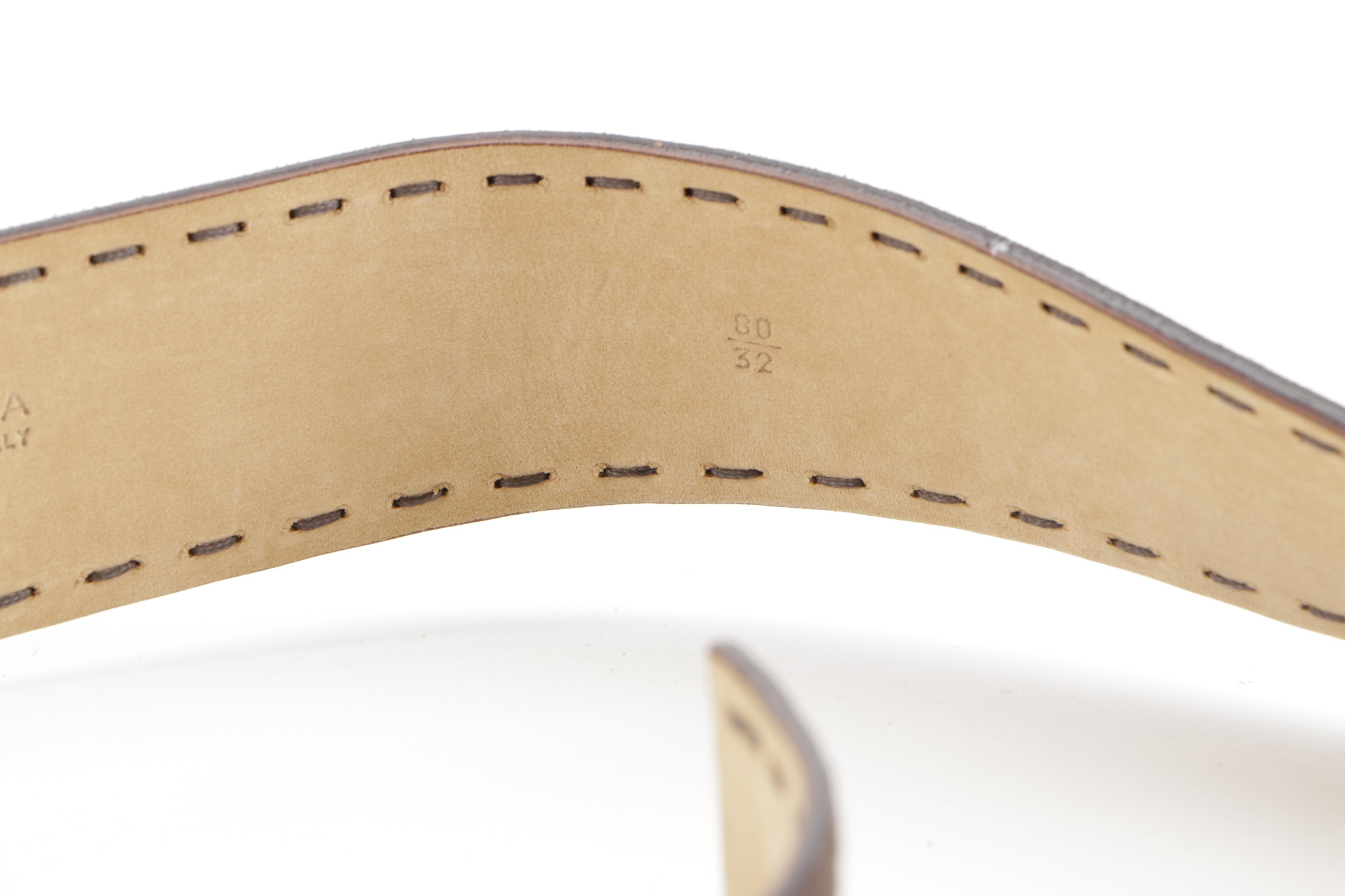 Prada Brown Suede Belt