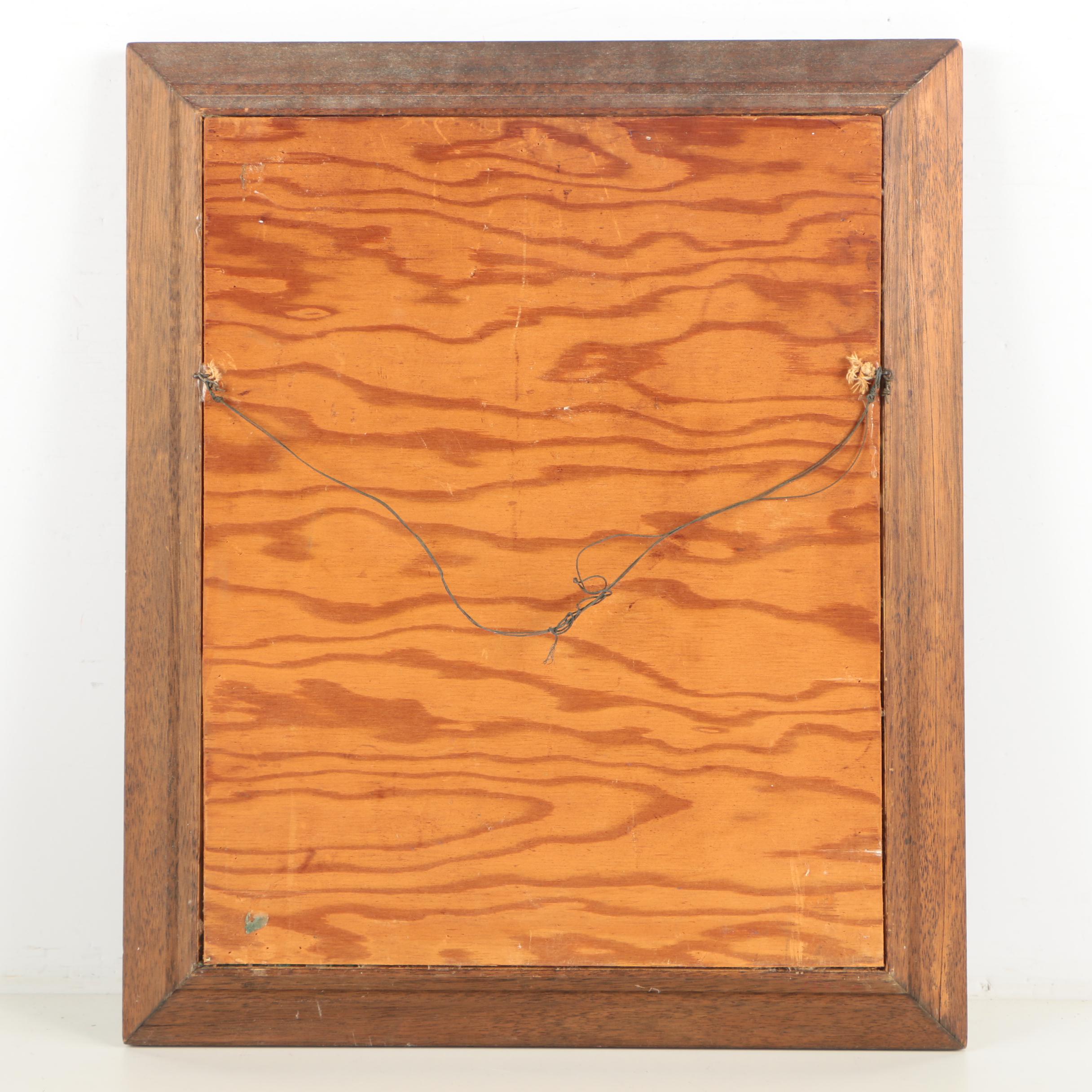 Mixed Media Bean Illustration of a Rooster