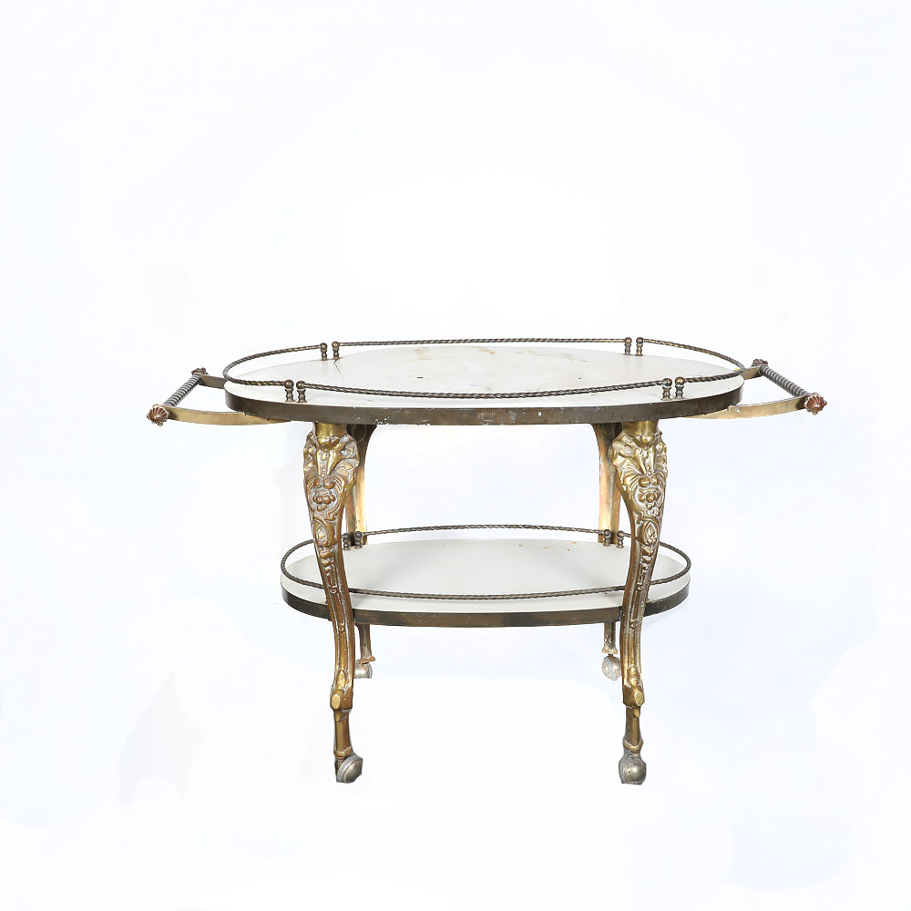 Mid-Century Rococo Style Bar Cart