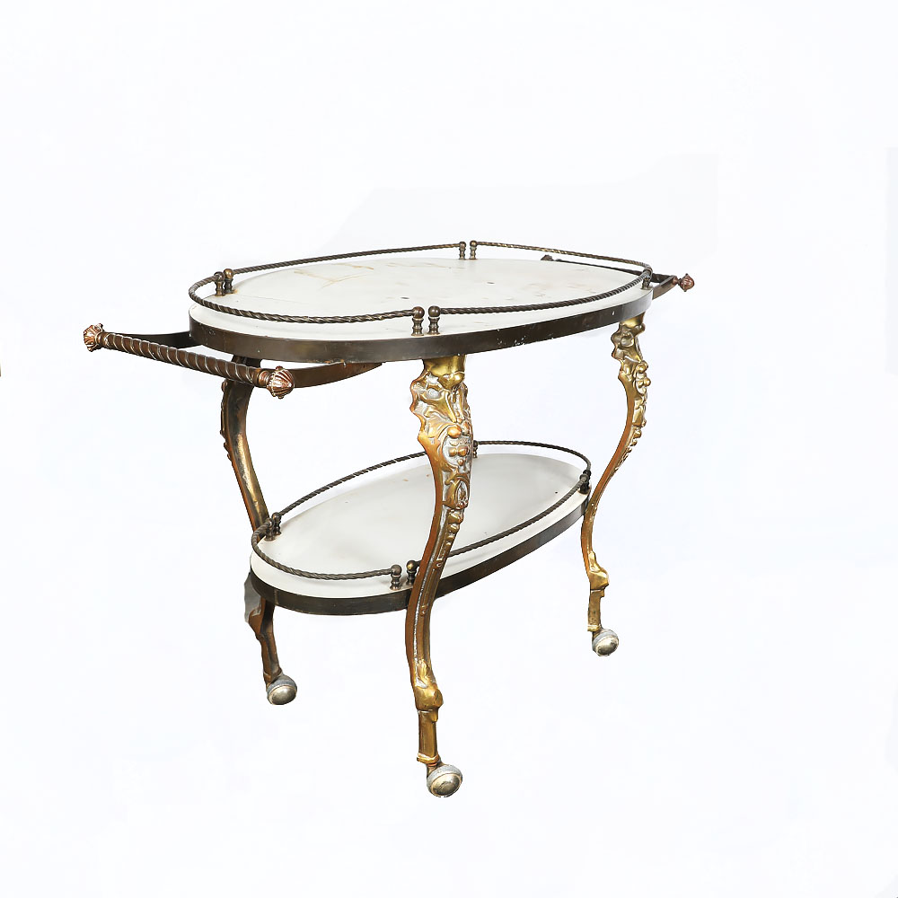 Mid-Century Rococo Style Bar Cart