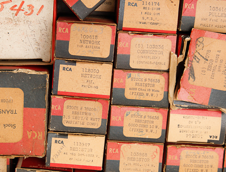 Collection of Vintage RCA Television Parts