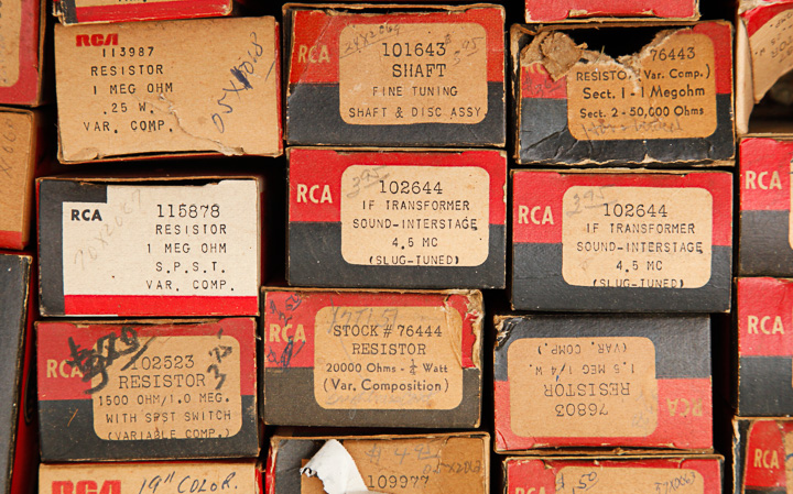 Collection of Vintage RCA Television Parts