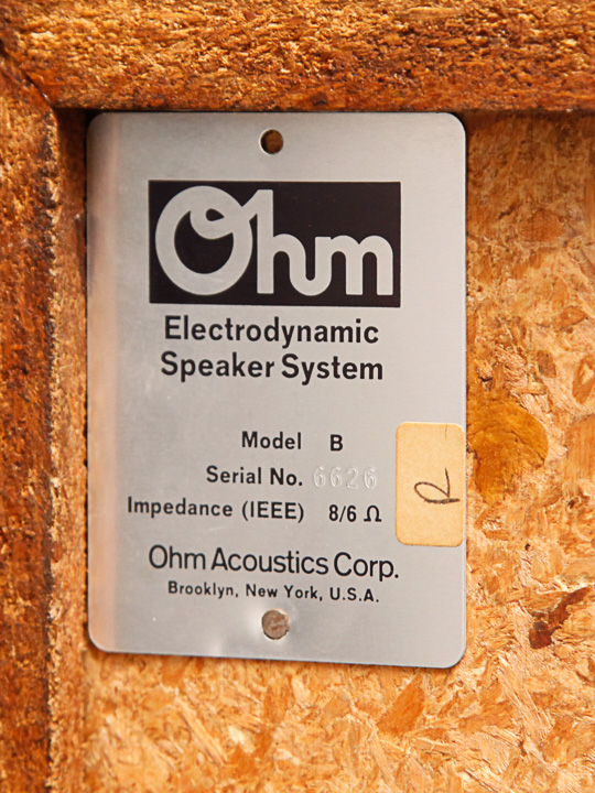 Ohm Electrodynamic Floorstanding Speakers