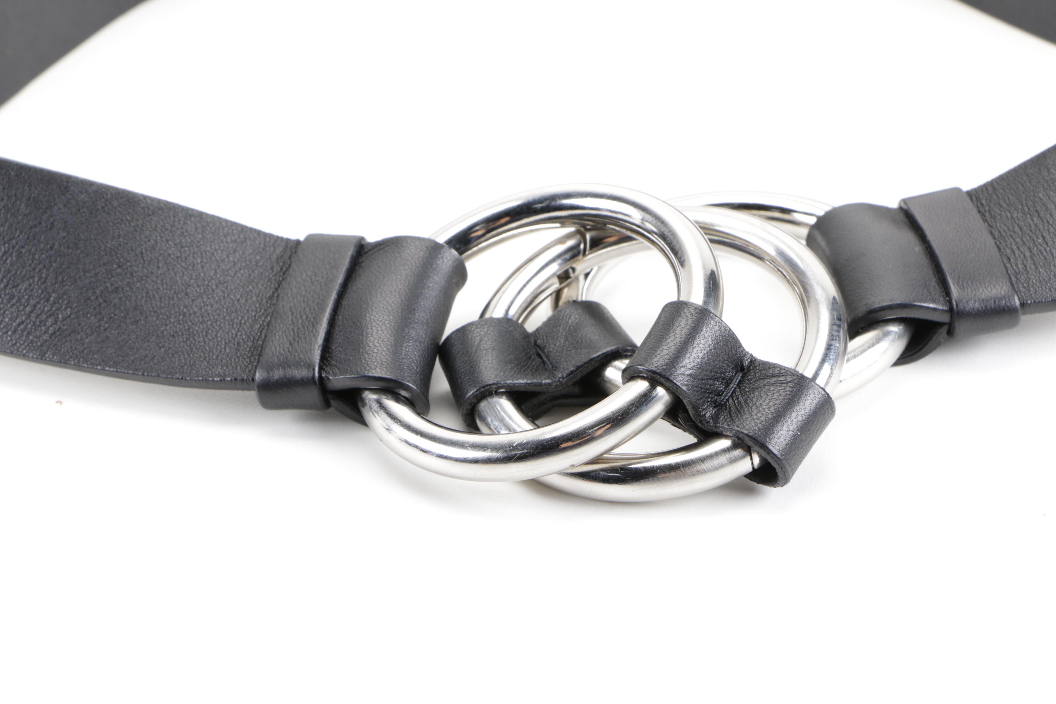 Prada Black Leather Belt
