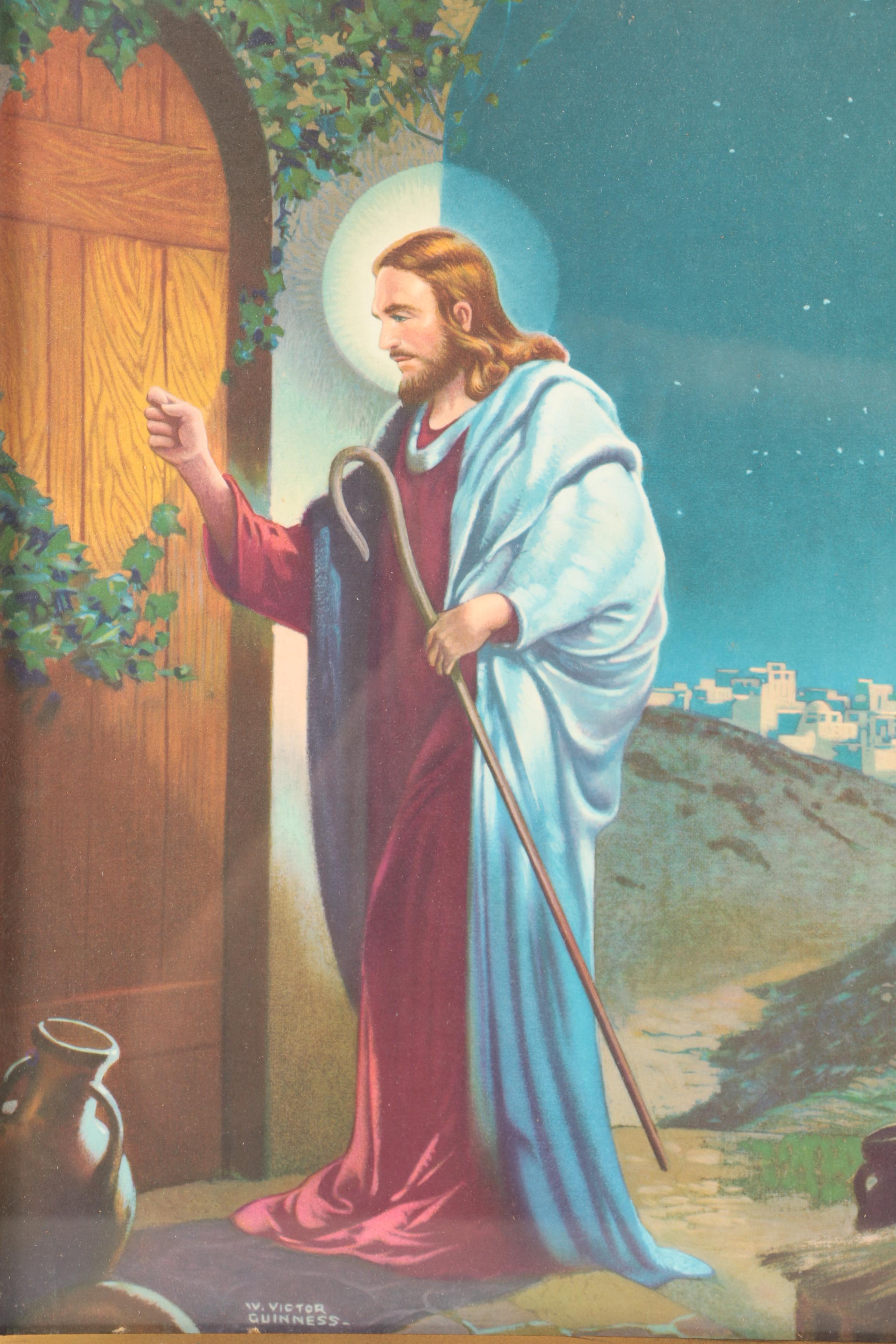 Offset Lithograph After W. Victor Guinness of Jesus Christ