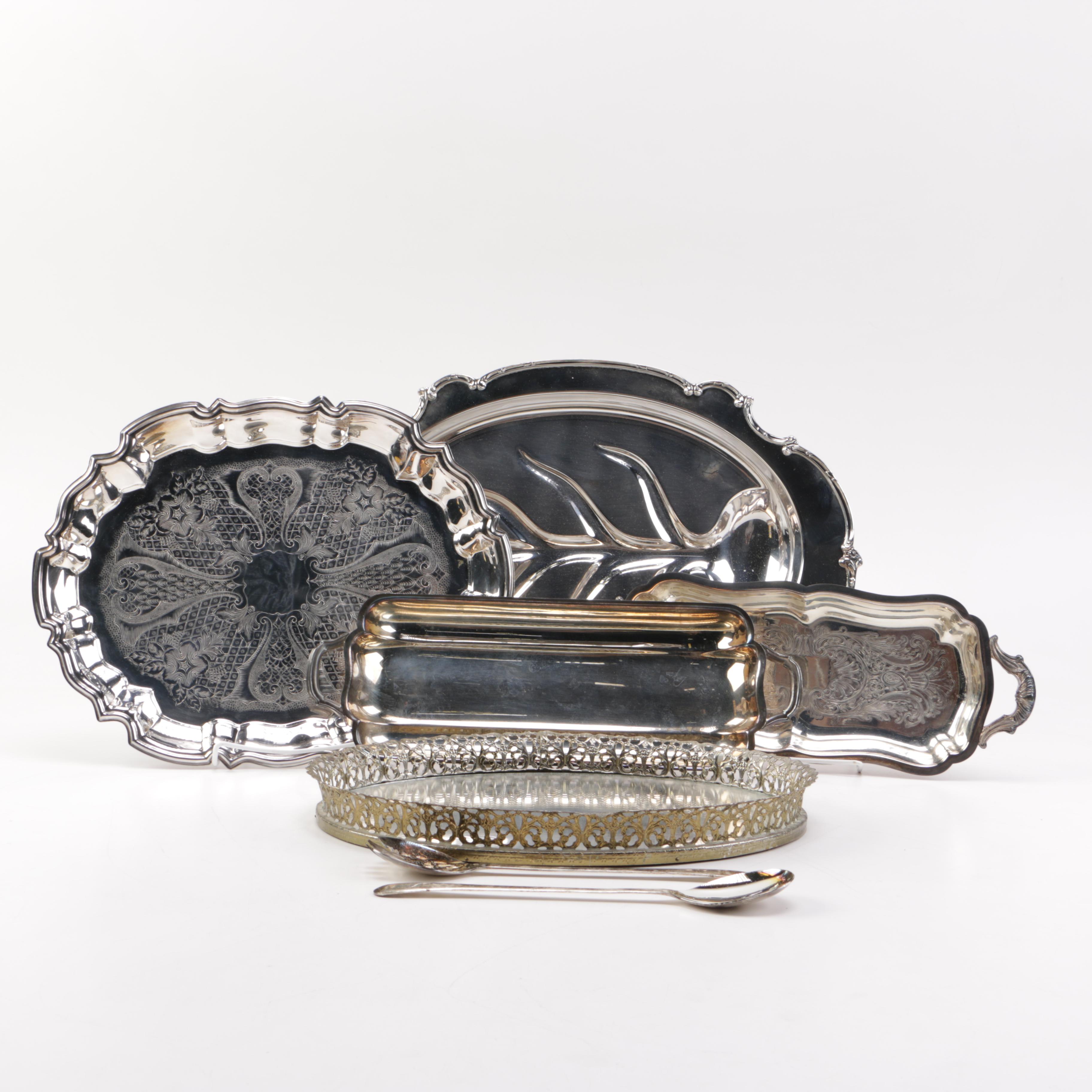 Silver Plate Serving Trays with Eales of Sheffield