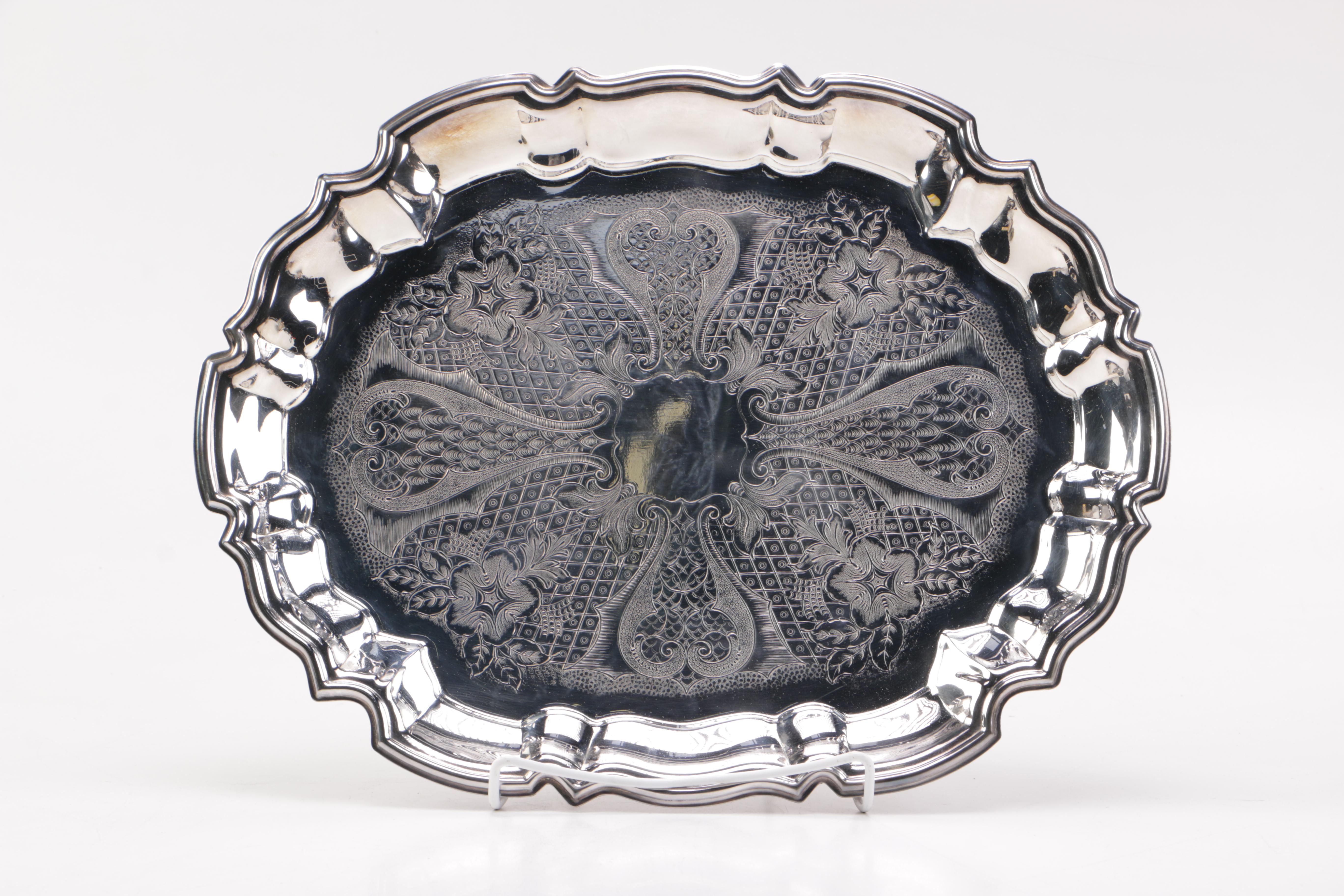 Silver Plate Serving Trays with Eales of Sheffield