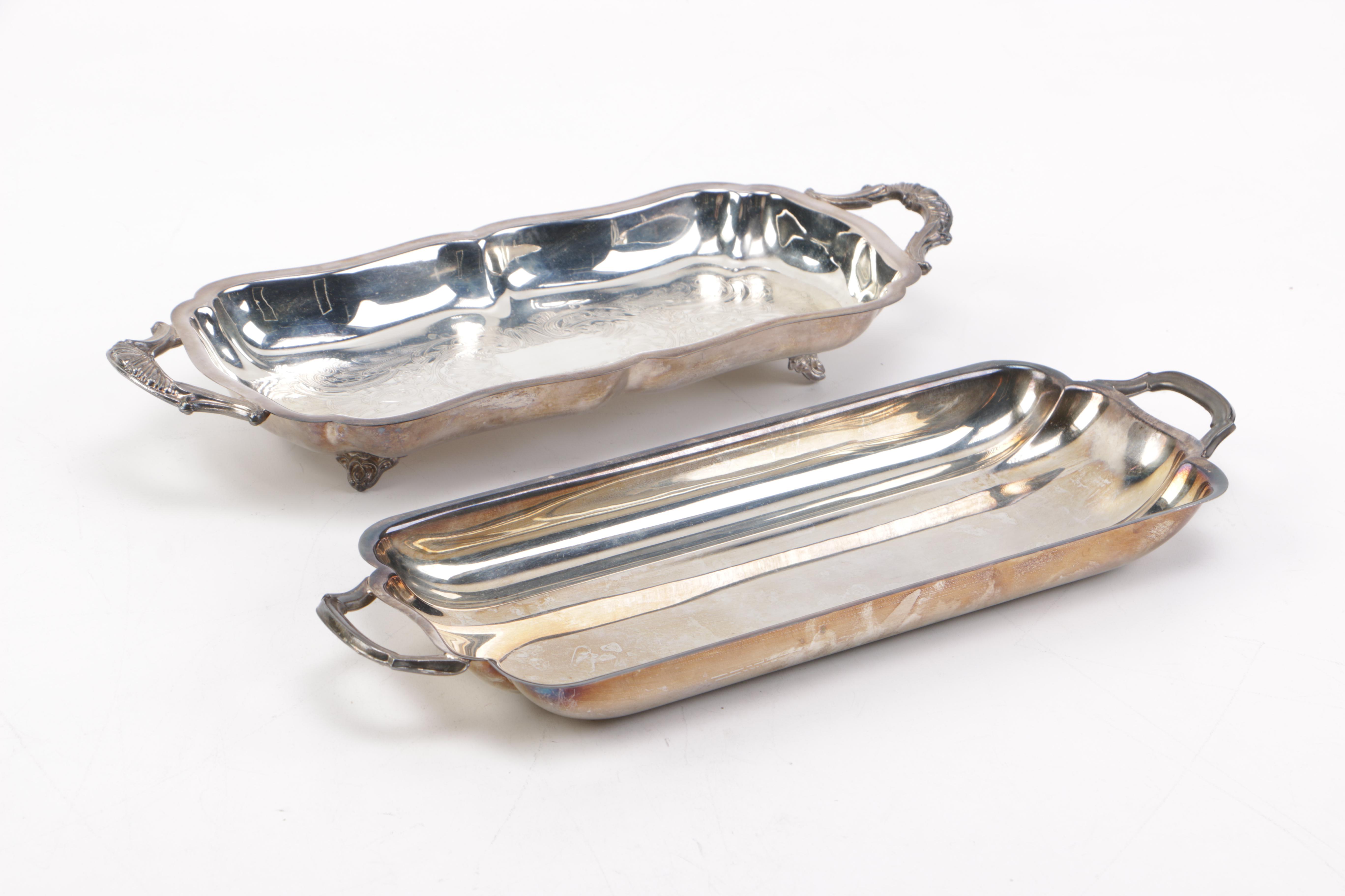Silver Plate Serving Trays with Eales of Sheffield