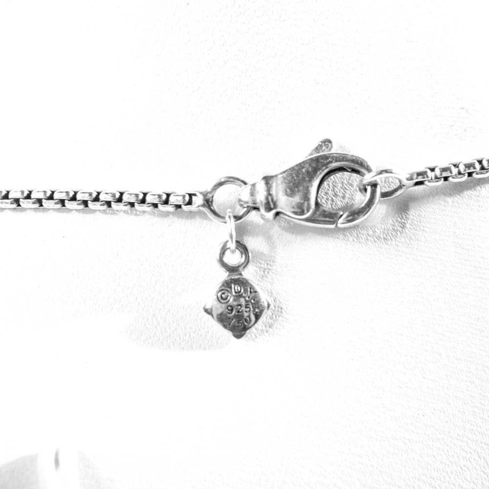 David Yurman Sterling Silver and 18K Gold Heart Pendant Necklace