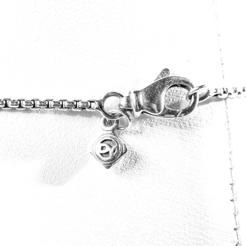 David Yurman Sterling Silver and 18K Gold Heart Pendant Necklace