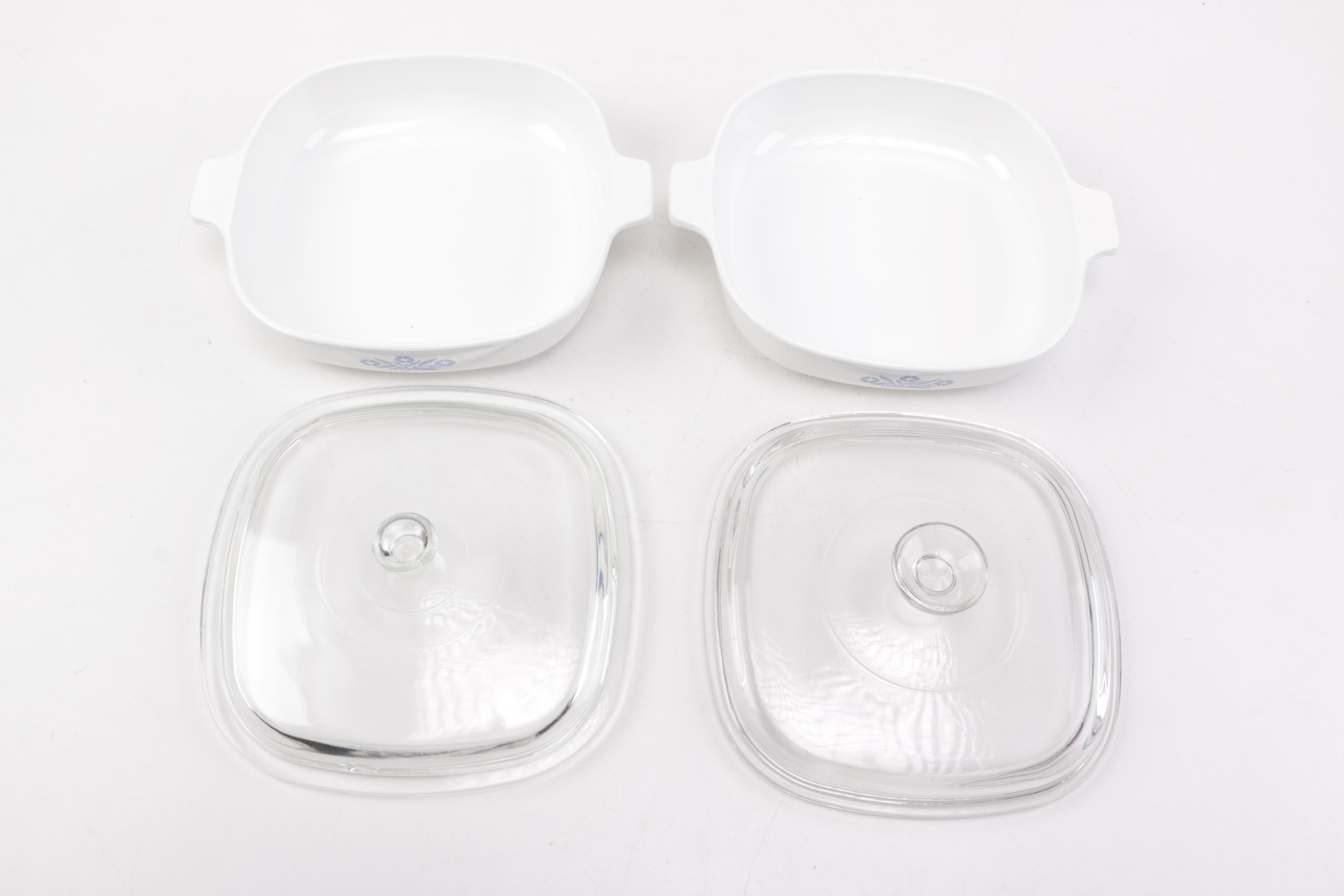 Corningware "Cornflower" Serveware and Hall "Ambiance" Crock