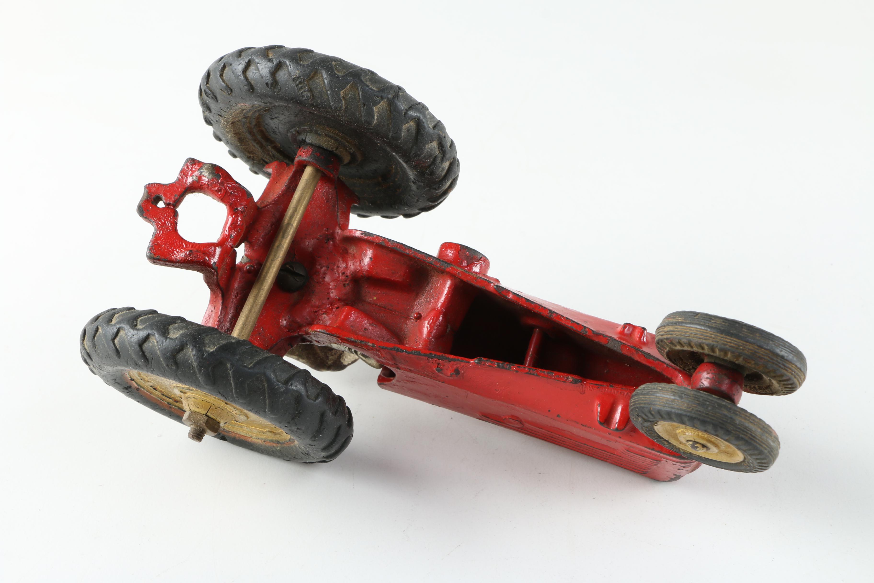 1930s Arcade Cast iron Oliver Tractor with Accessories