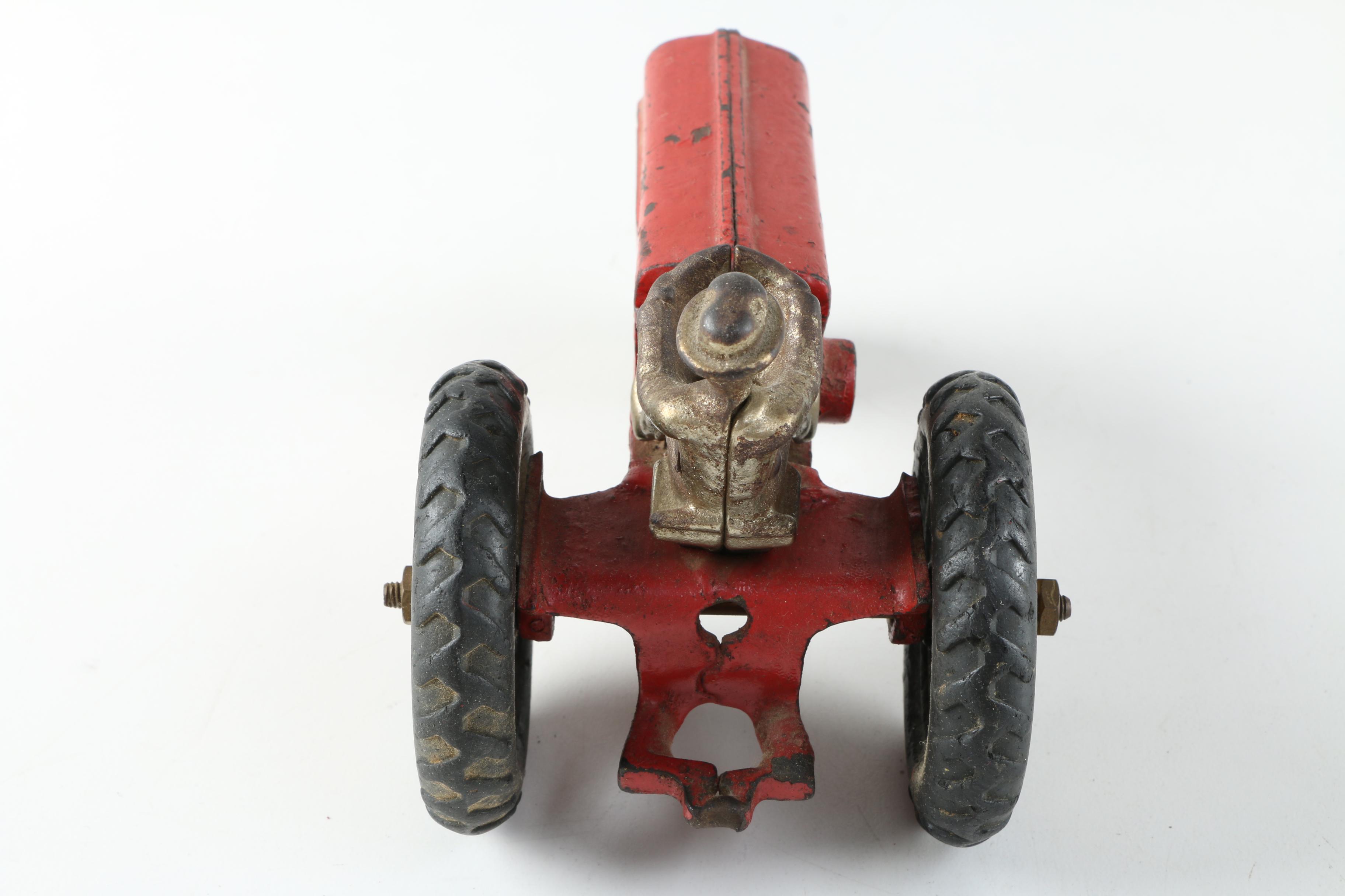 1930s Arcade Cast iron Oliver Tractor with Accessories