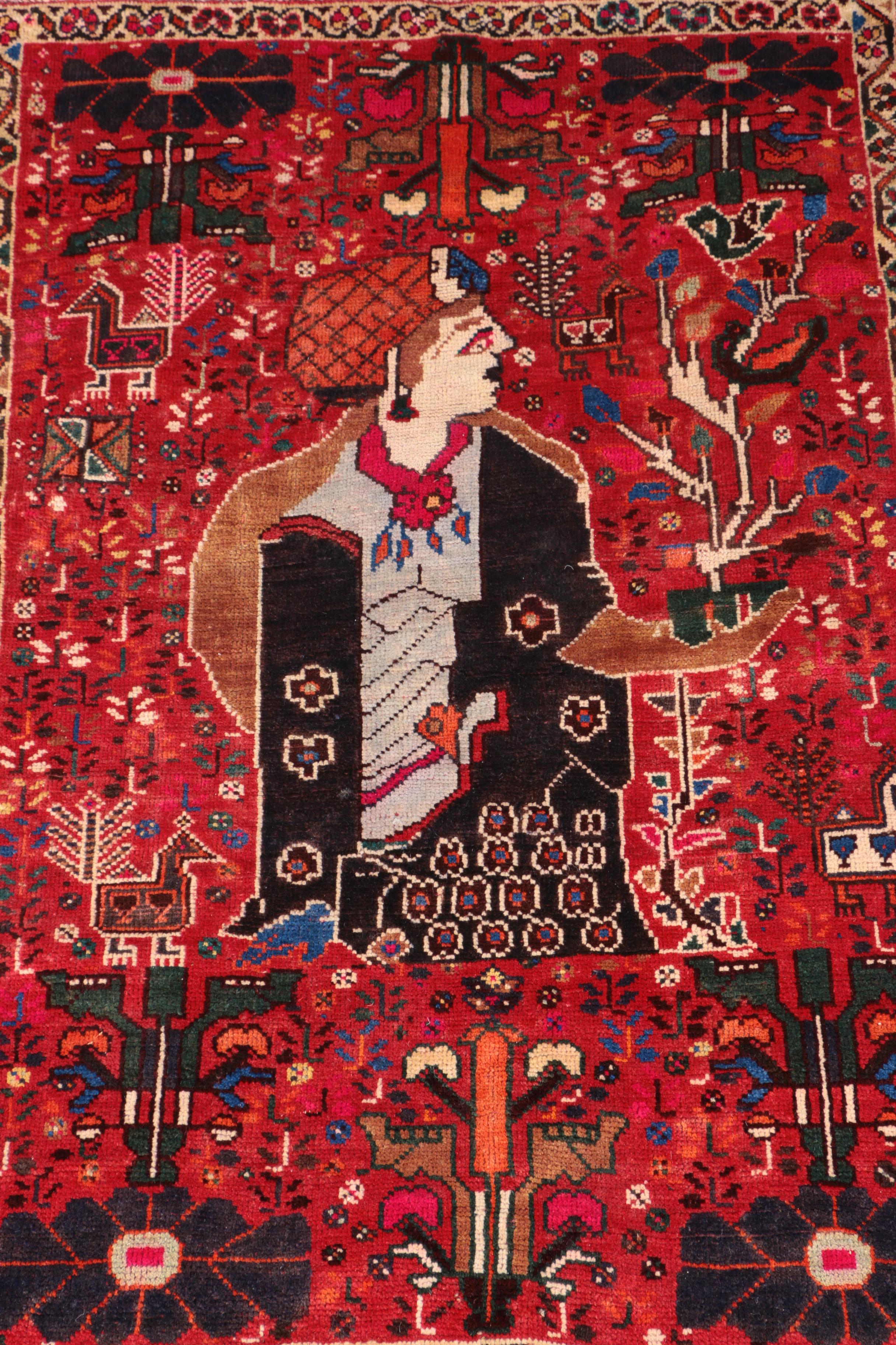 Hand-Knotted Northwest Persian Pictorial Rug