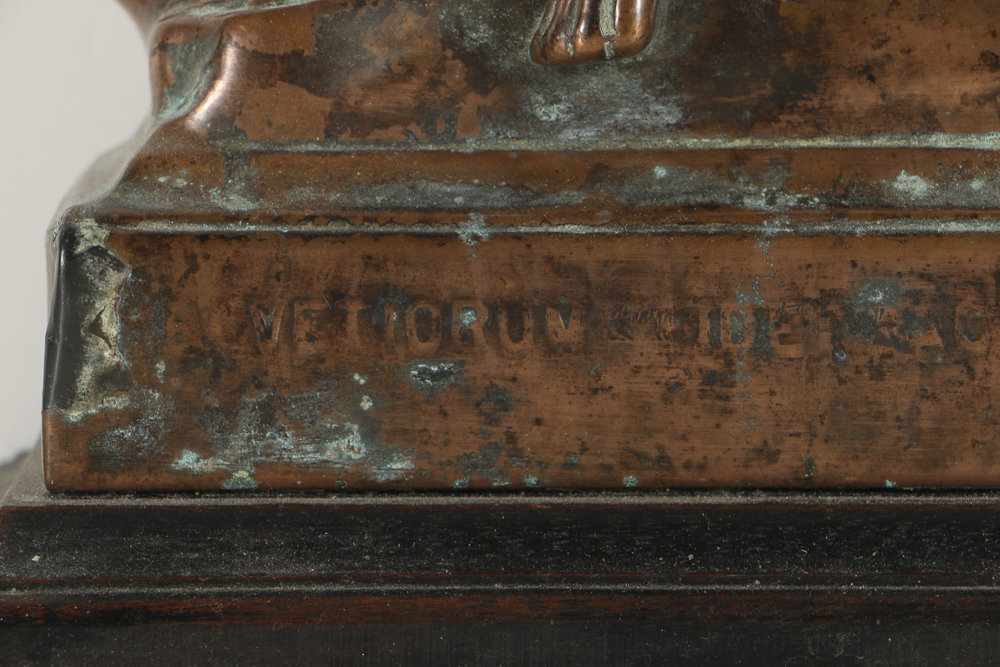 Vintage Copper Replica After the Swiss "Lion of Lucern"