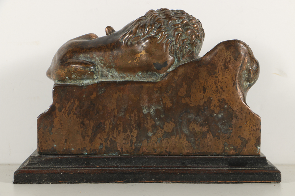 Vintage Copper Replica After the Swiss "Lion of Lucern"