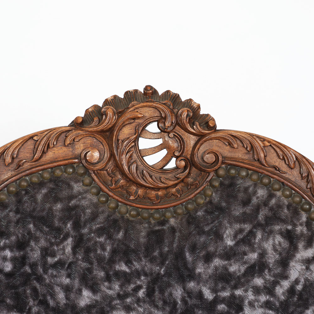 Antique French Carved Walnut Sofa