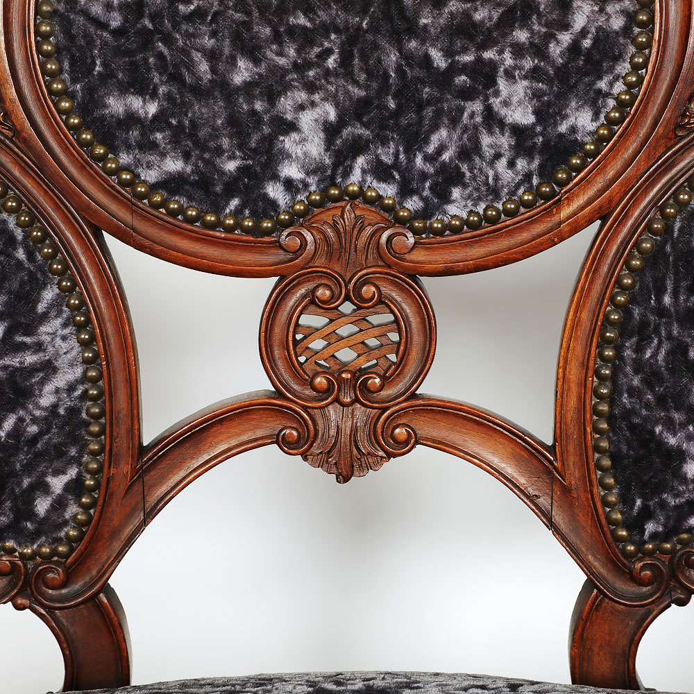 Antique French Carved Walnut Sofa