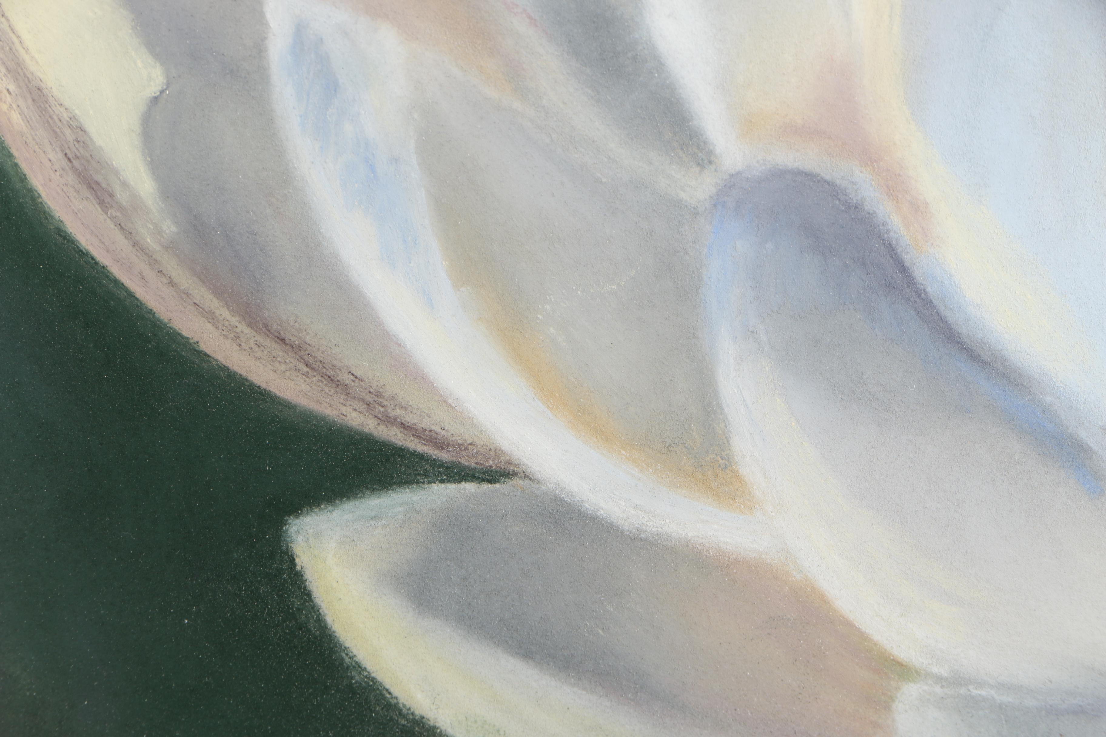 Tsun Ming Chmielinski Pastel Drawing of Lotus Flower