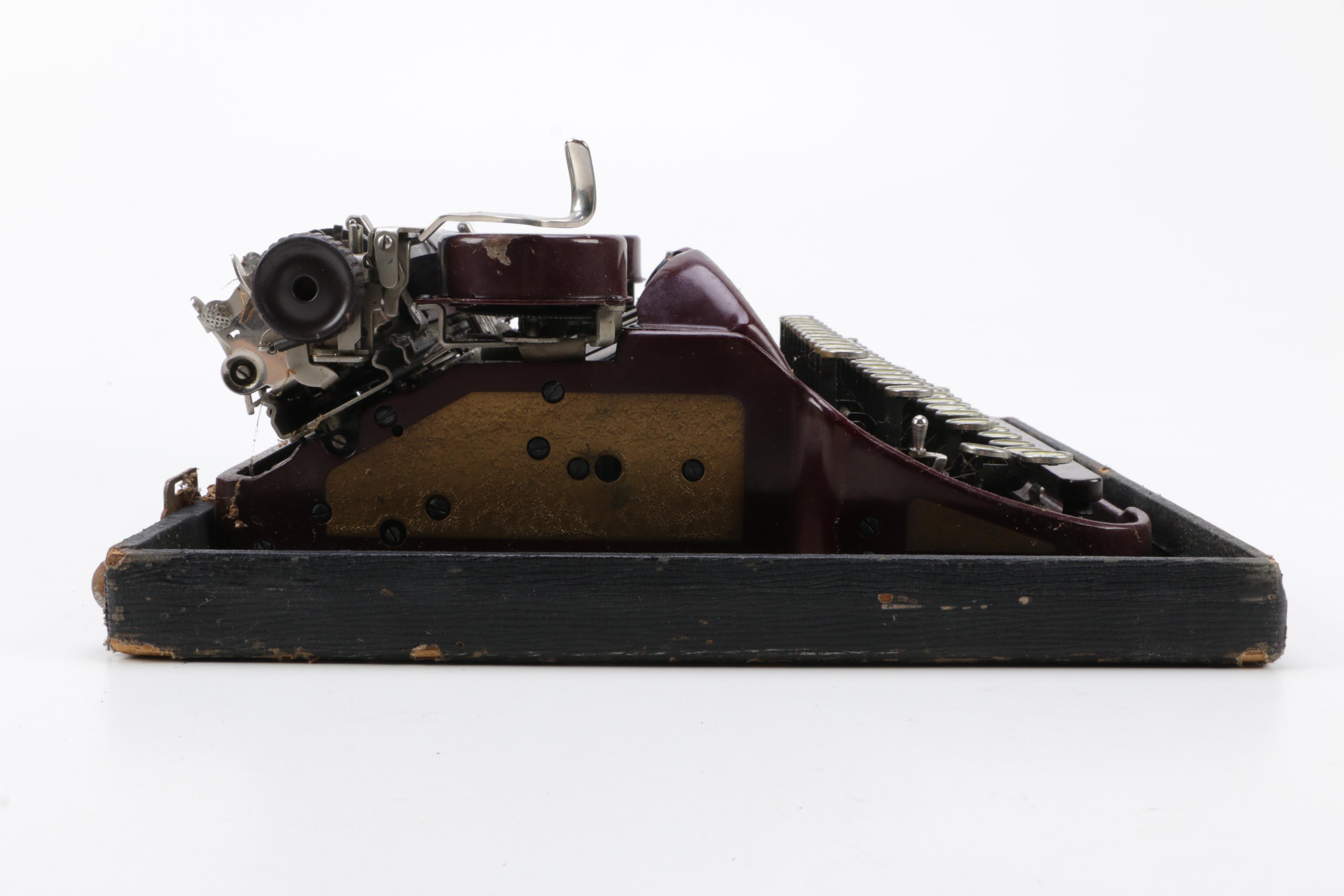 Vintage Corona Typewriter with Case and Manual