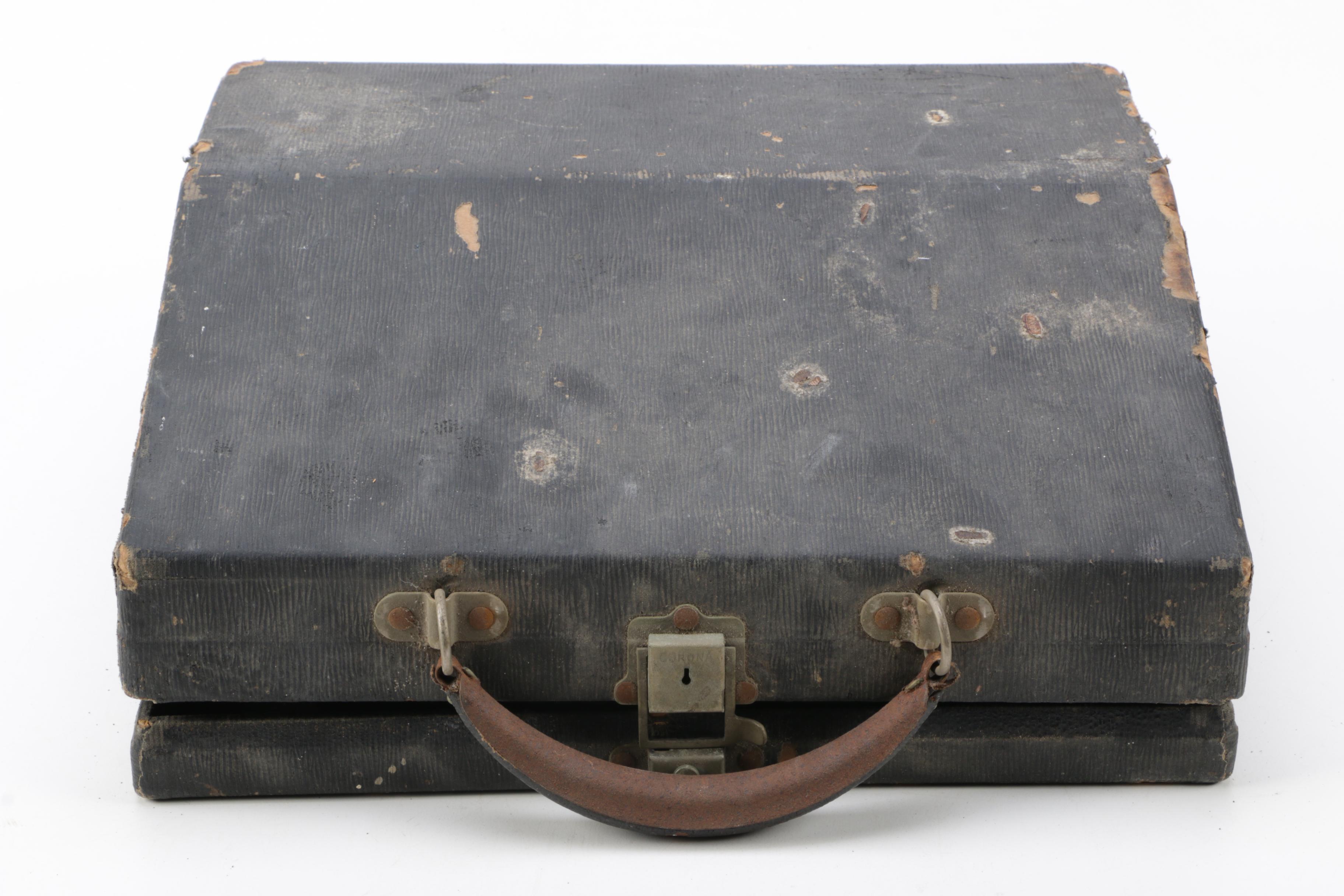 Vintage Corona Typewriter with Case and Manual