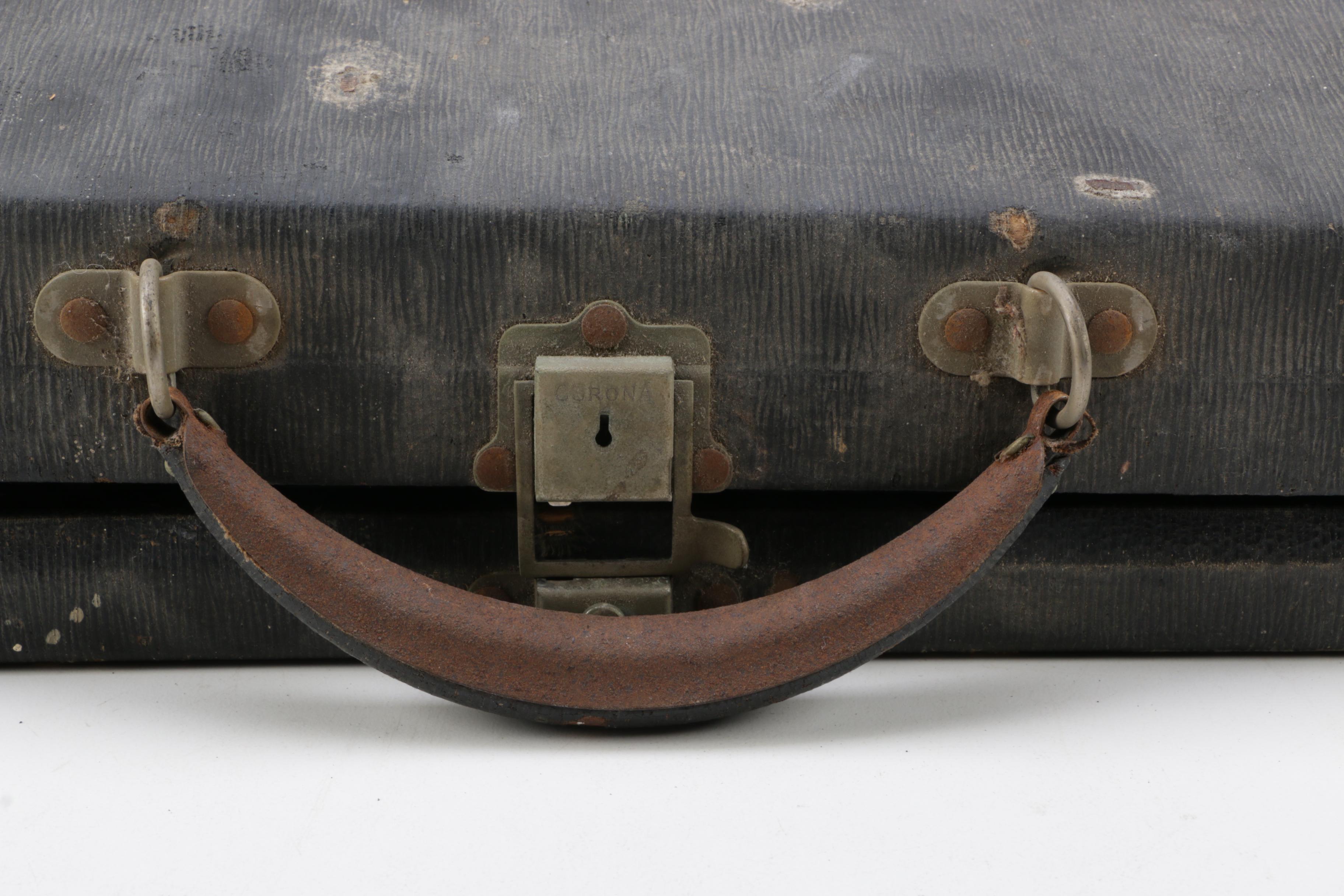 Vintage Corona Typewriter with Case and Manual