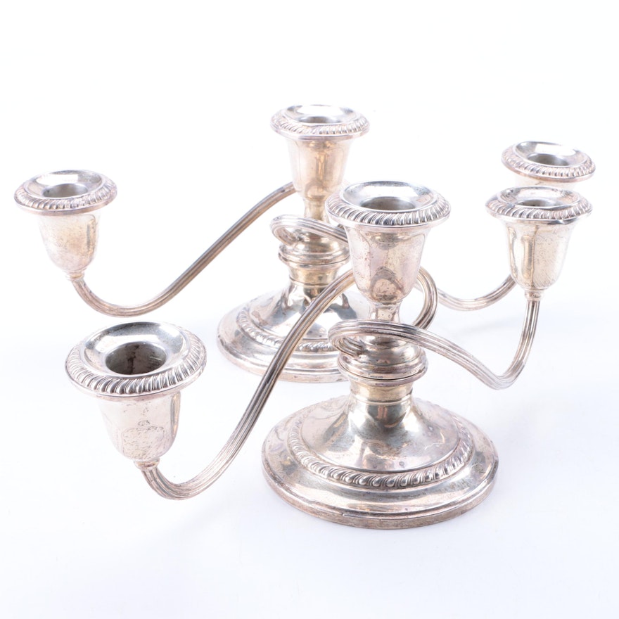 Gorham "Cambridge" Weighted Sterling Candelabra Set