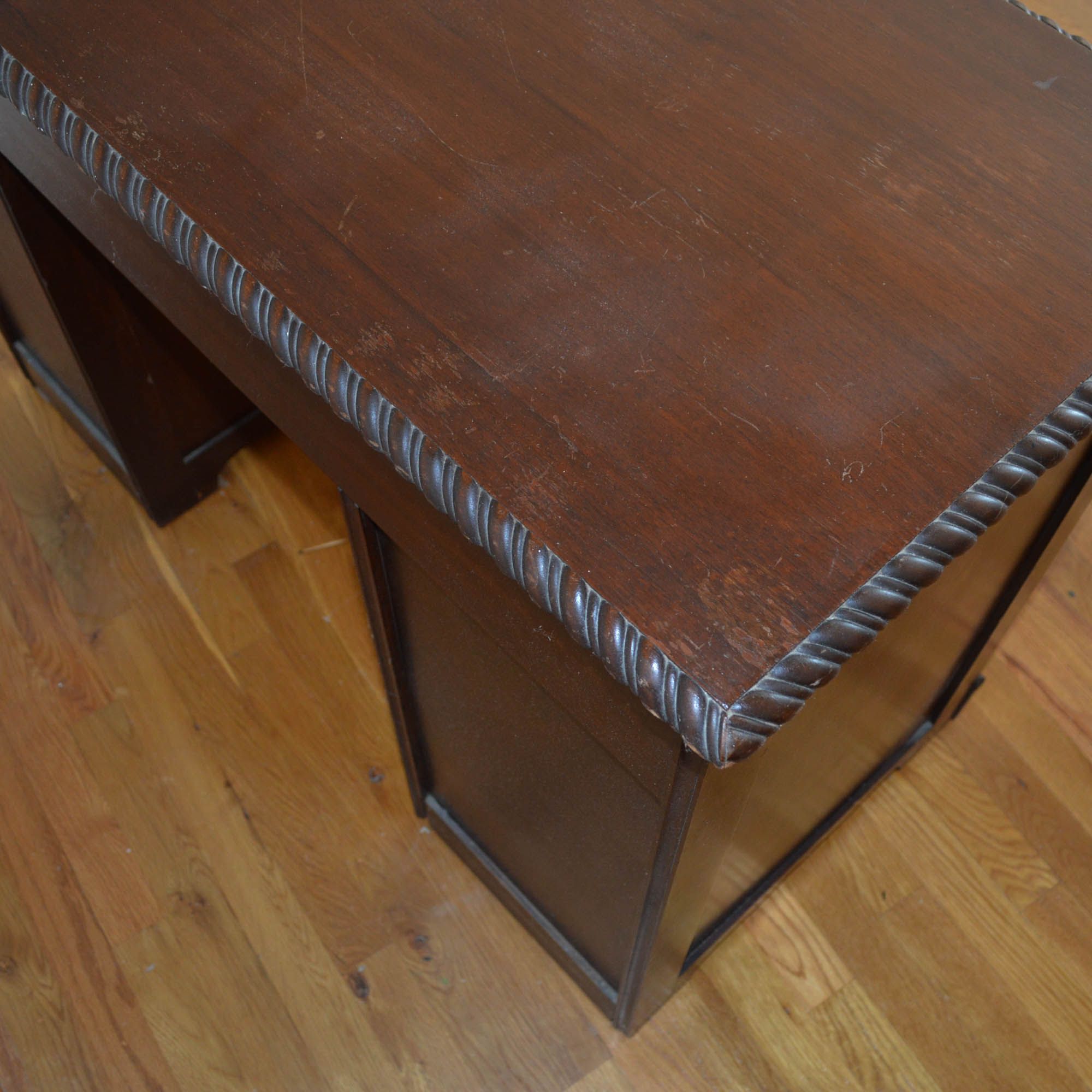 Vintage Chippendale Style Executive Desk