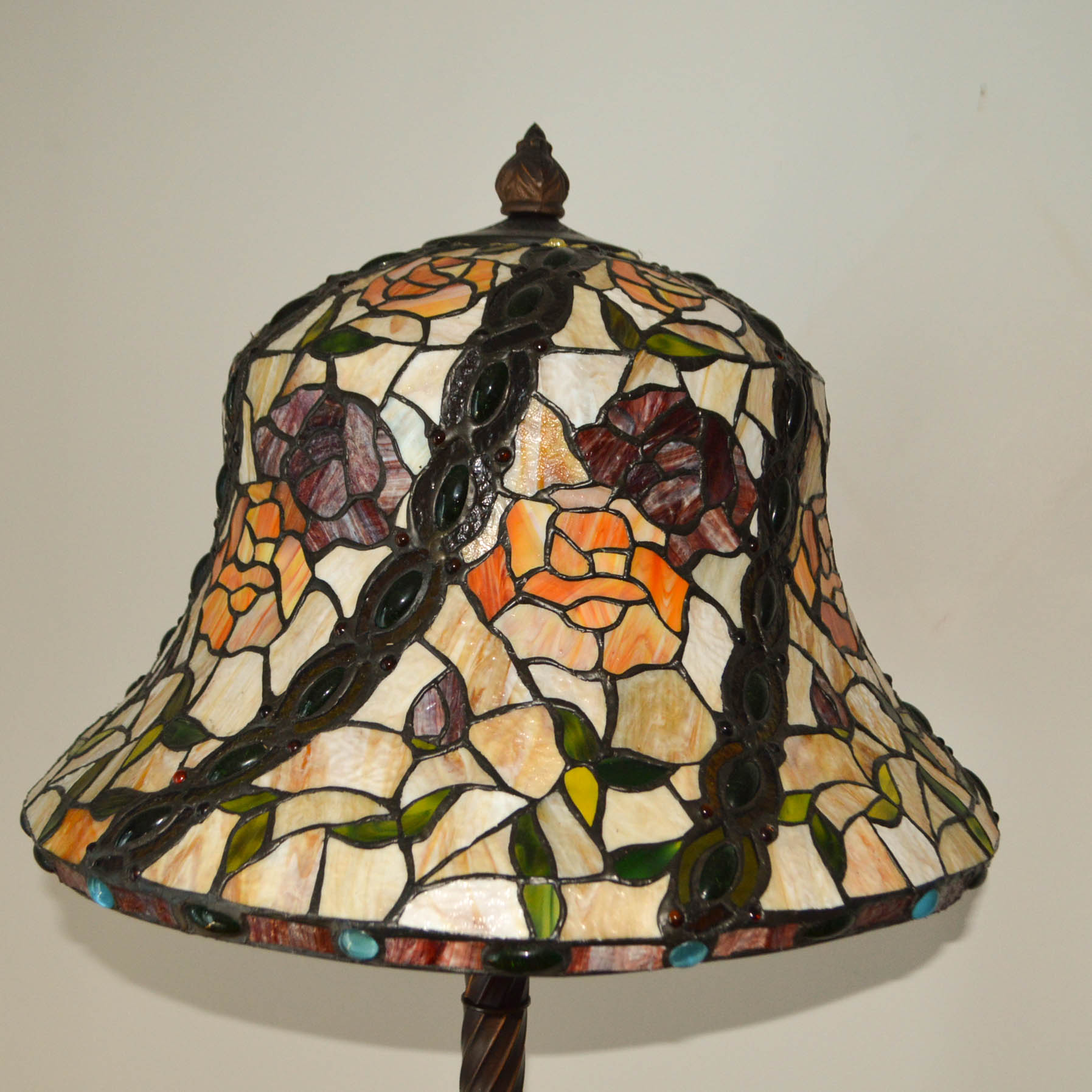 Tiffany Style Tray Table Floor Lamp