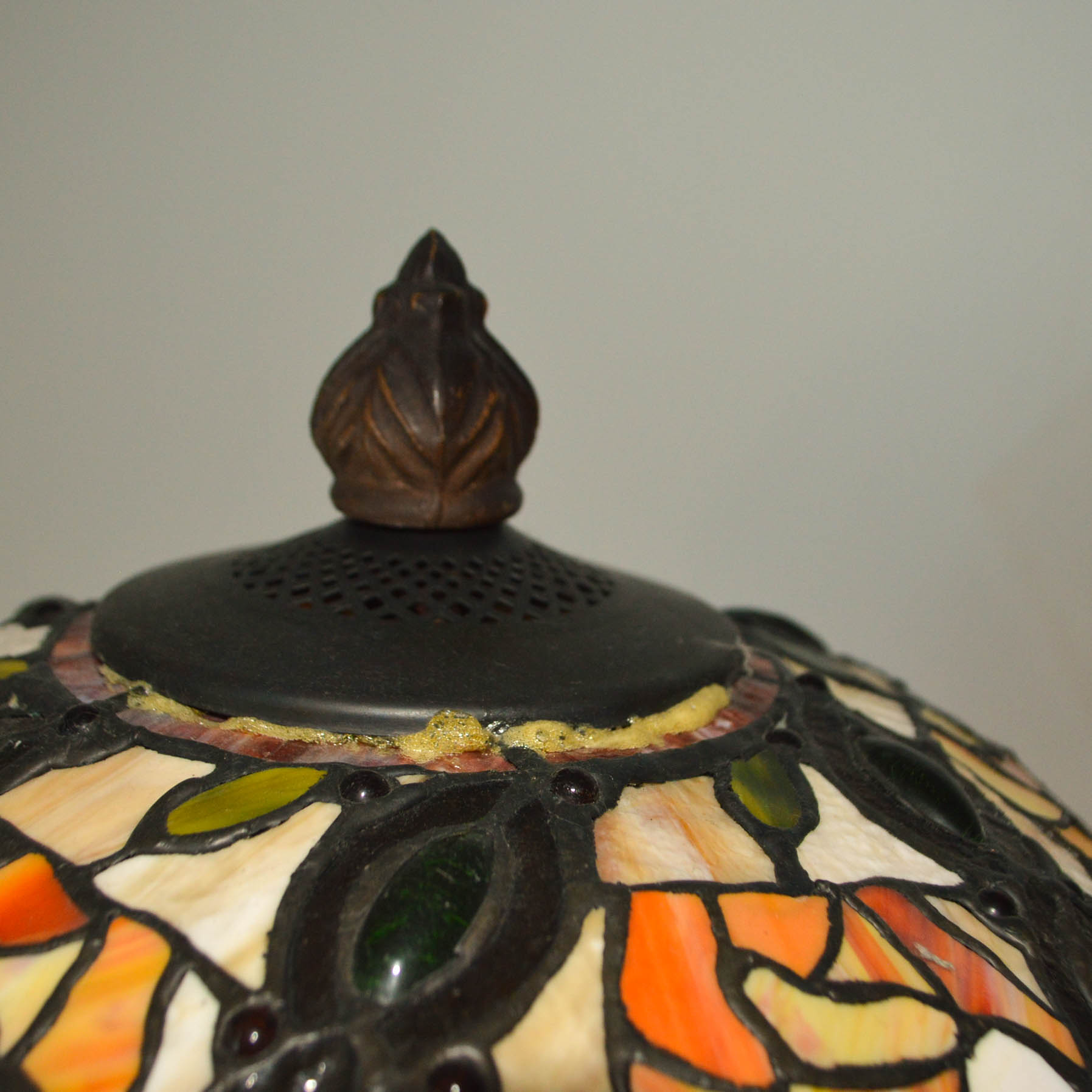 Tiffany Style Tray Table Floor Lamp