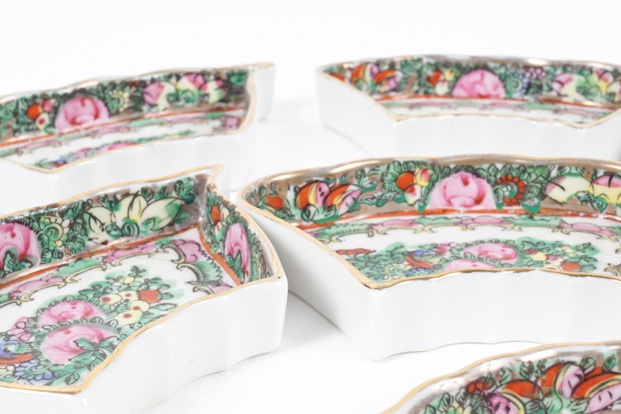 Chinese Porcelain Serving Dishes with Lazy Susan