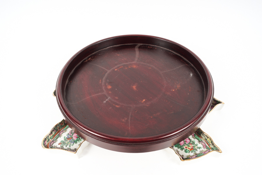 Chinese Porcelain Serving Dishes with Lazy Susan