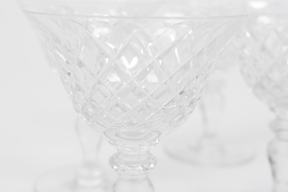 Hawkes "Delft Diamond" Crystal Sherbet Glasses