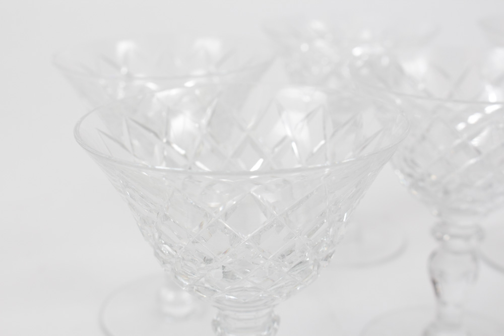 Hawkes "Delft Diamond" Crystal Sherbet Glasses