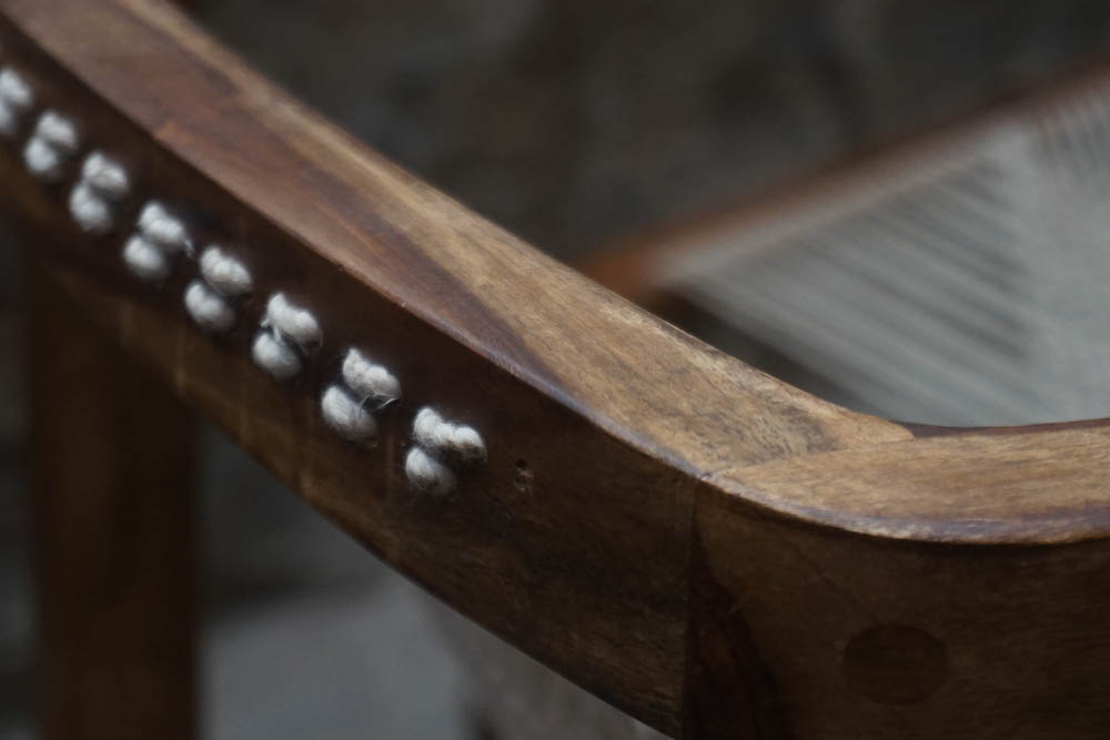 Danish Modern String Chair and Ottoman