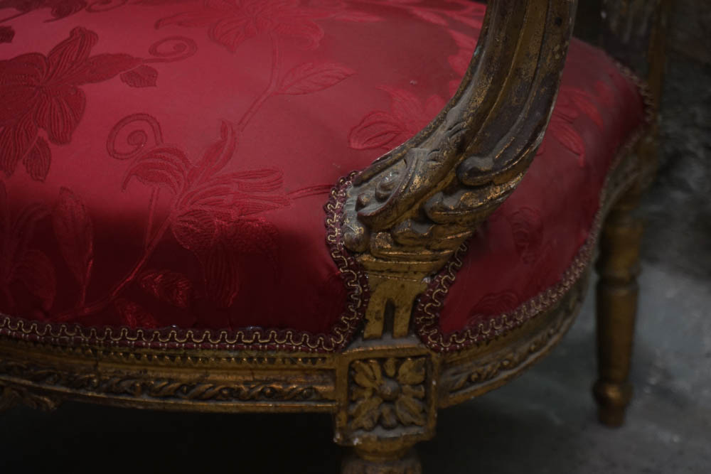 Vintage Rococo Style Arm Chairs