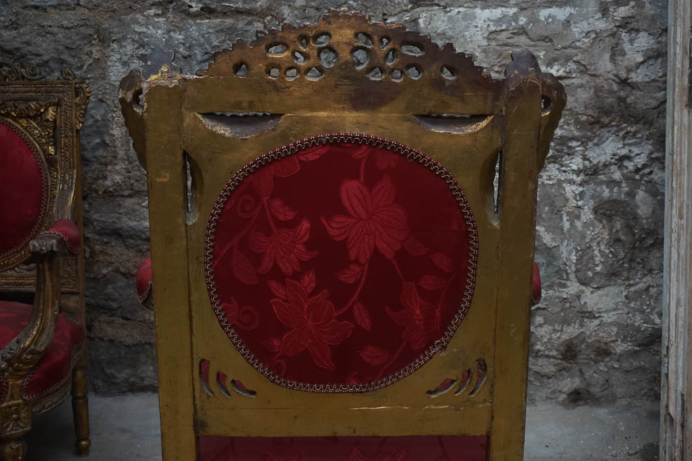 Vintage Rococo Style Arm Chairs