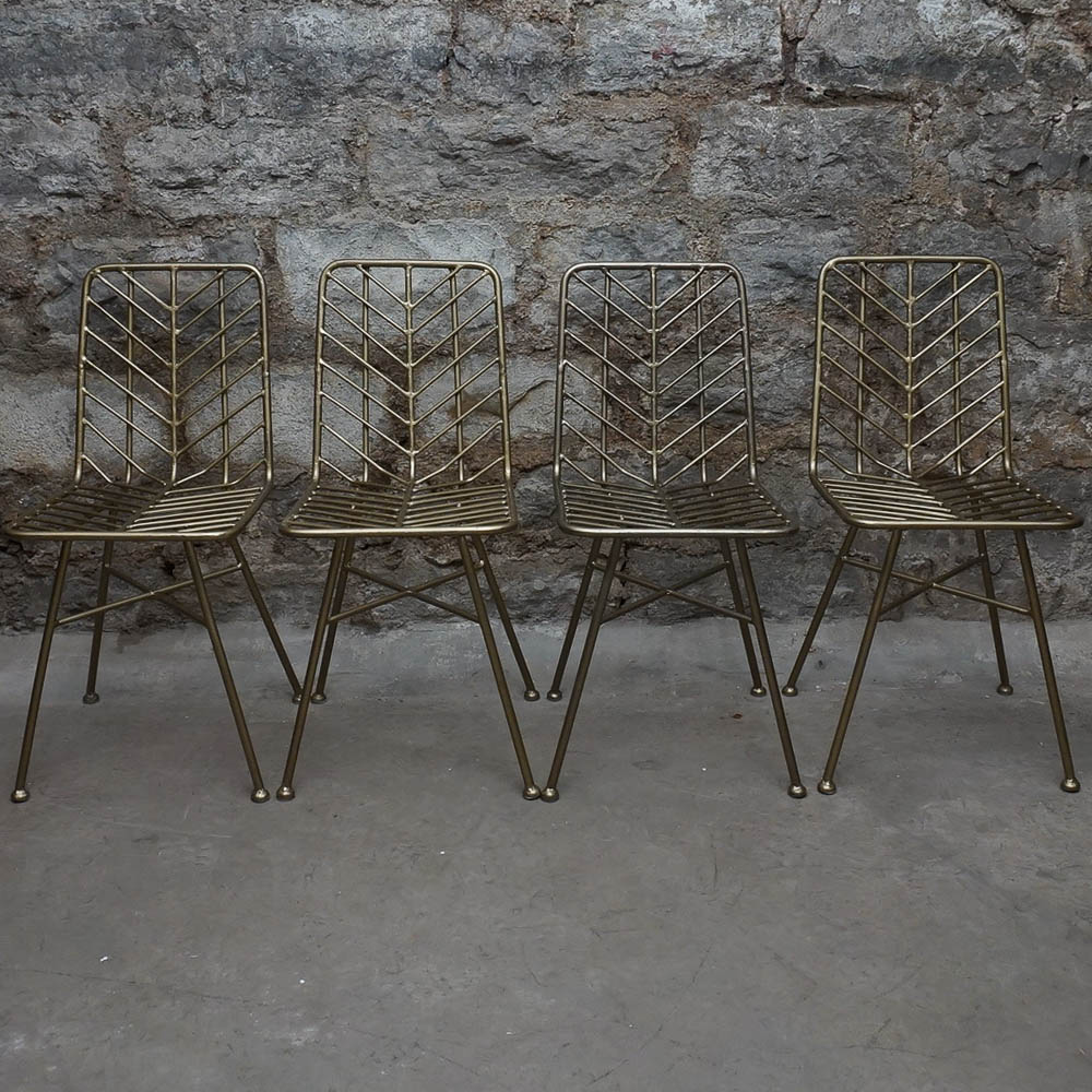 Mid Century Modern Style Metal Chairs