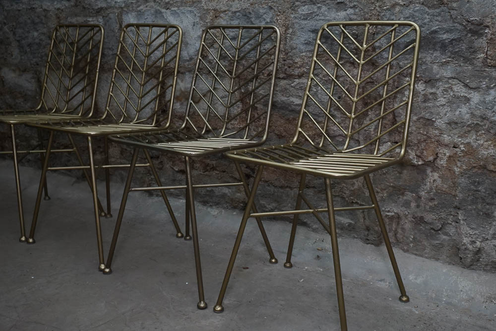 Mid Century Modern Style Metal Chairs