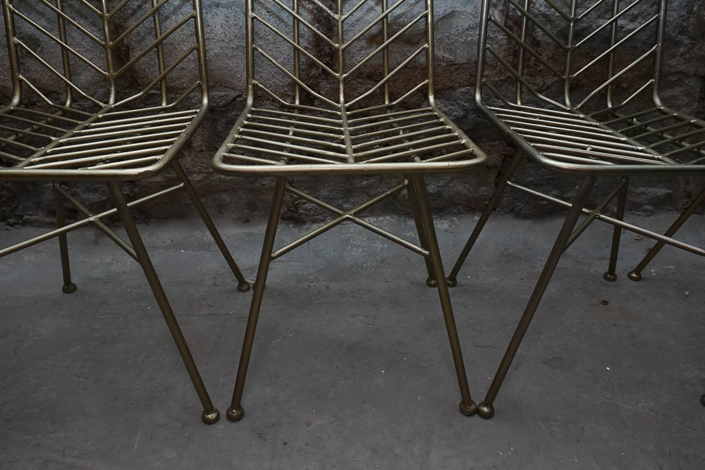 Mid Century Modern Style Metal Chairs
