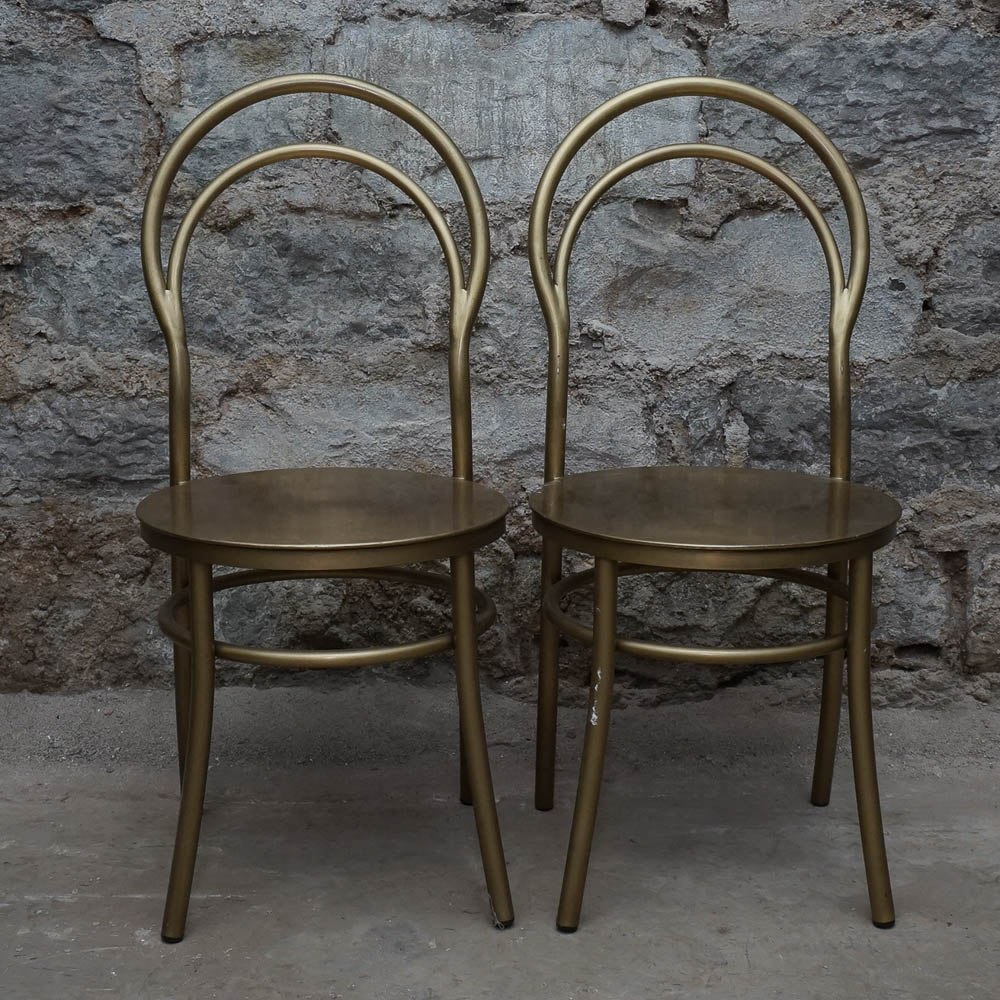 Art Deco Style Metal Side Chairs