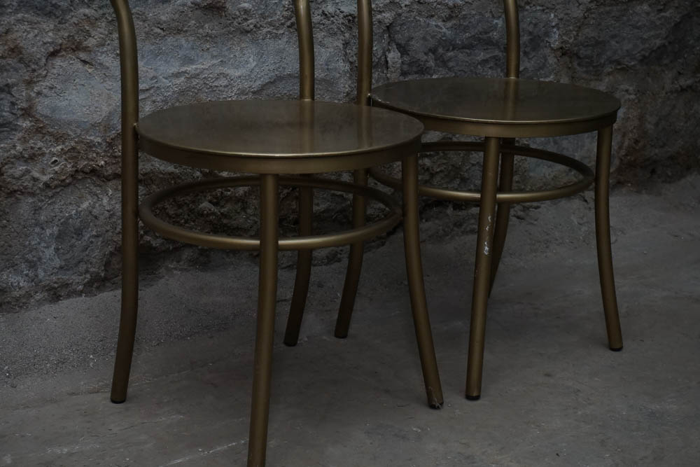 Art Deco Style Metal Side Chairs