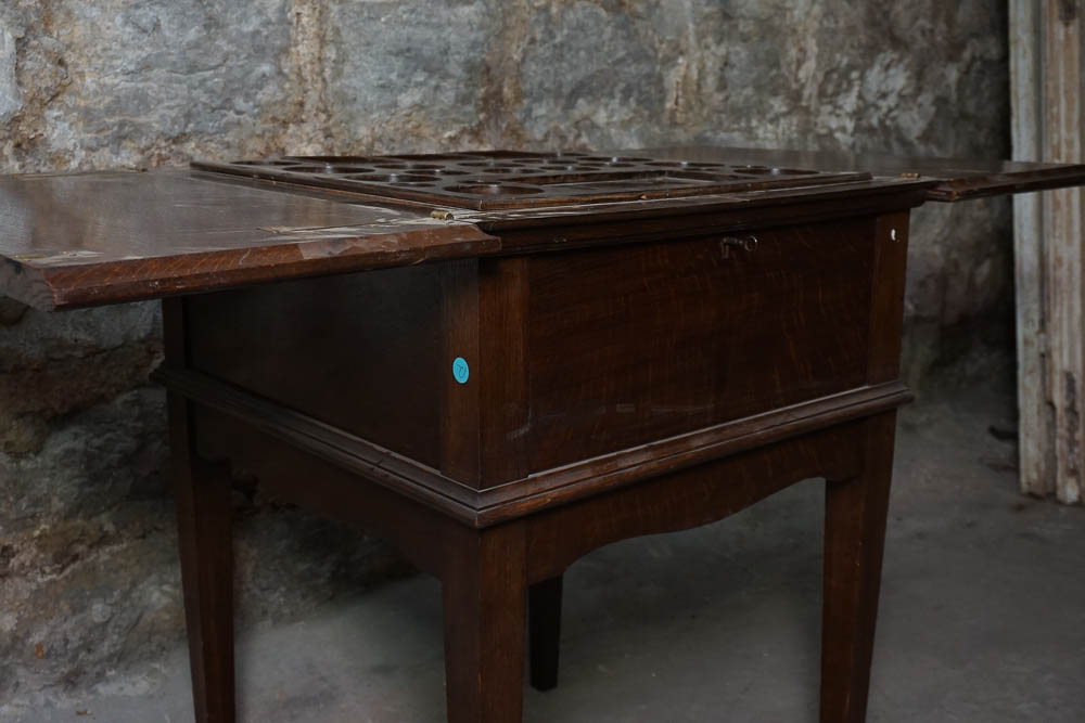 Vintage Oak Liquor Cabinet