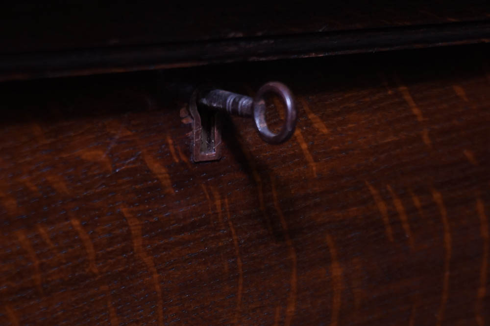 Vintage Oak Liquor Cabinet
