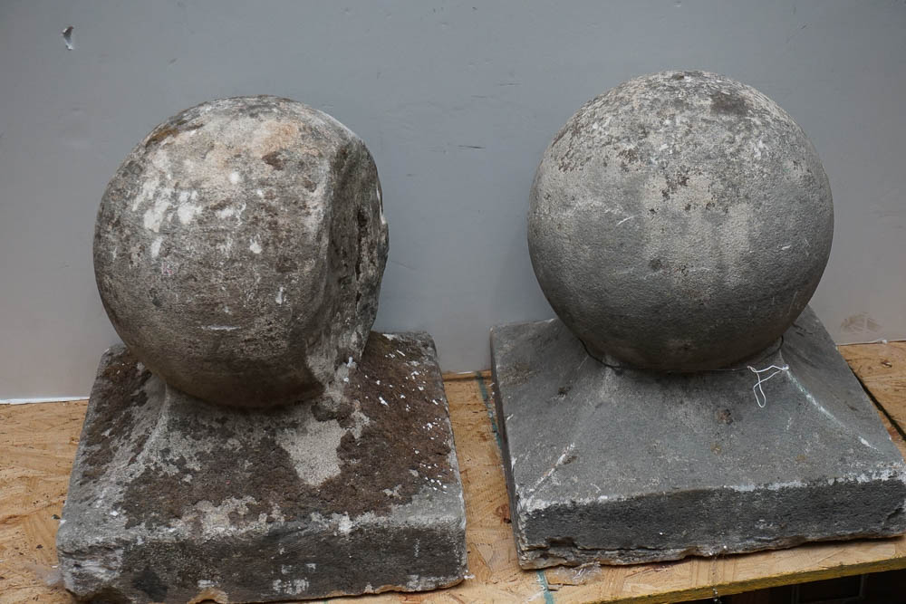 Vintage Concrete Outdoor Ball Finials