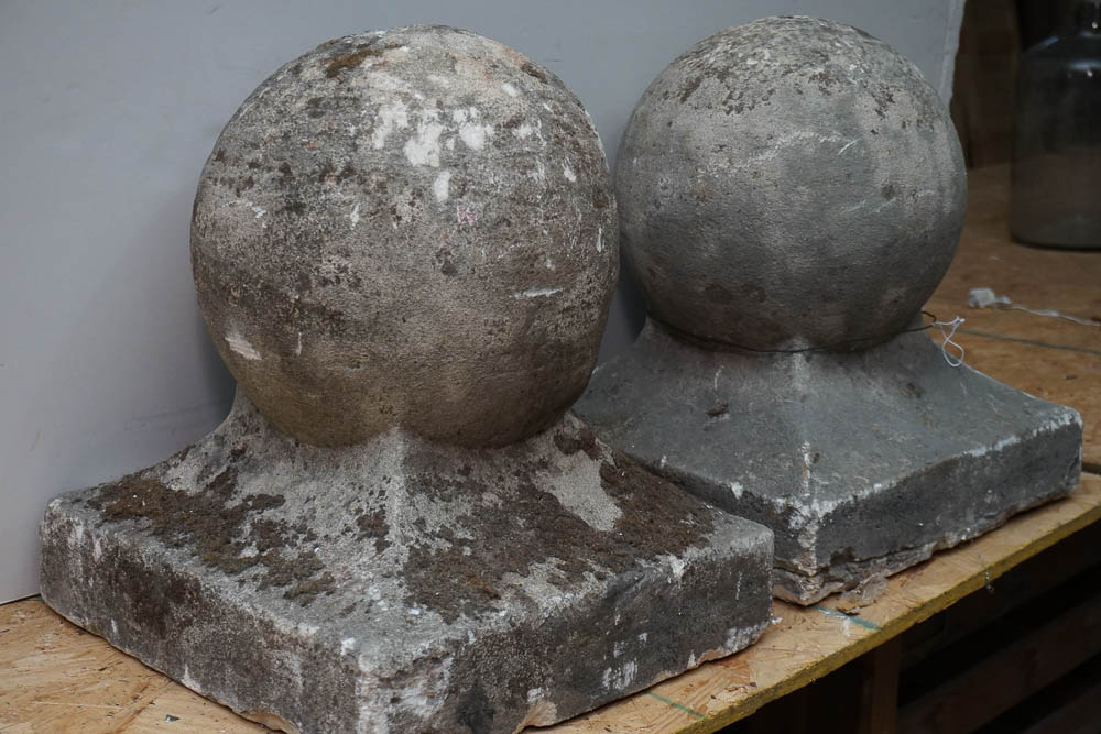 Vintage Concrete Outdoor Ball Finials
